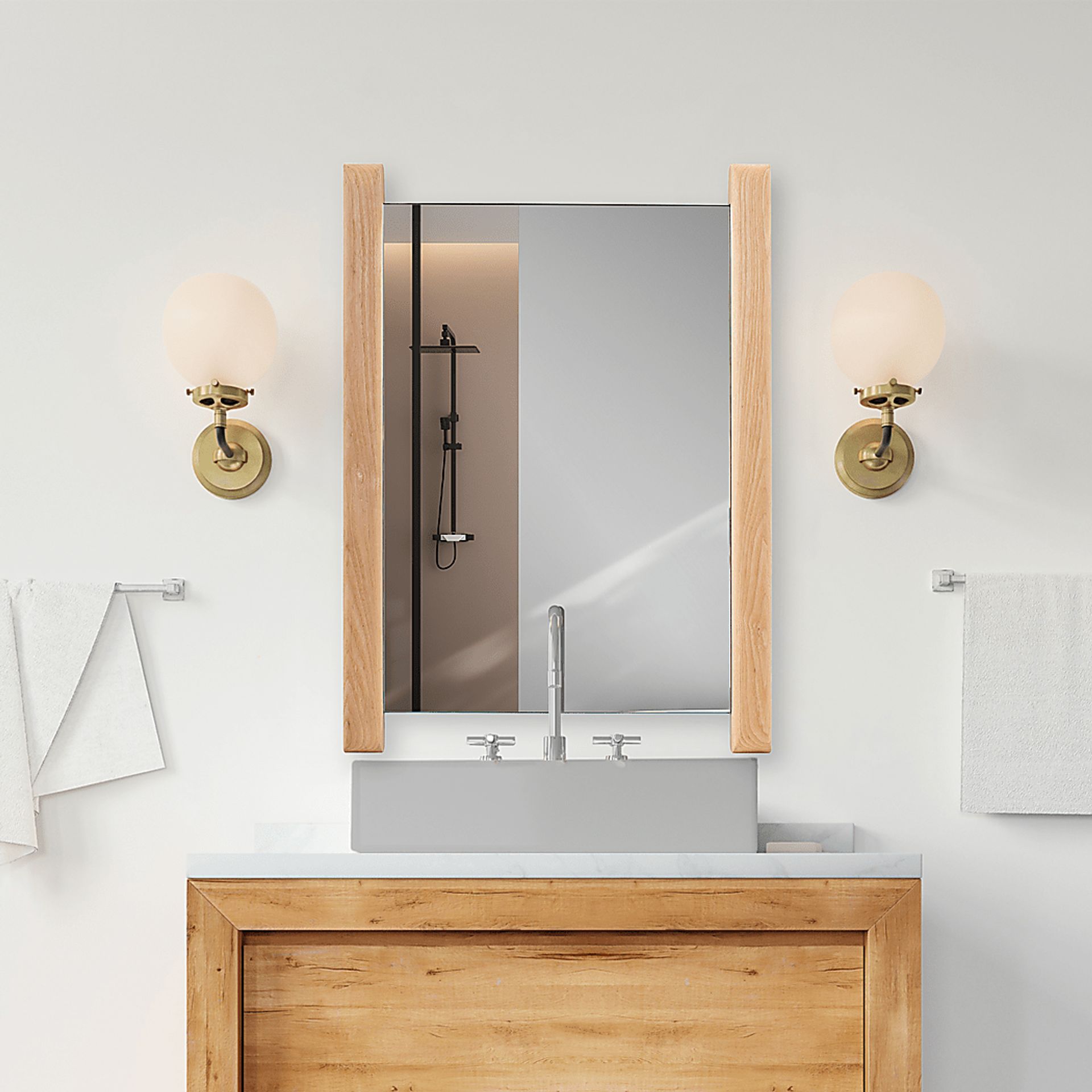 Ketet Brown Small Vanity Mirror - Image 2