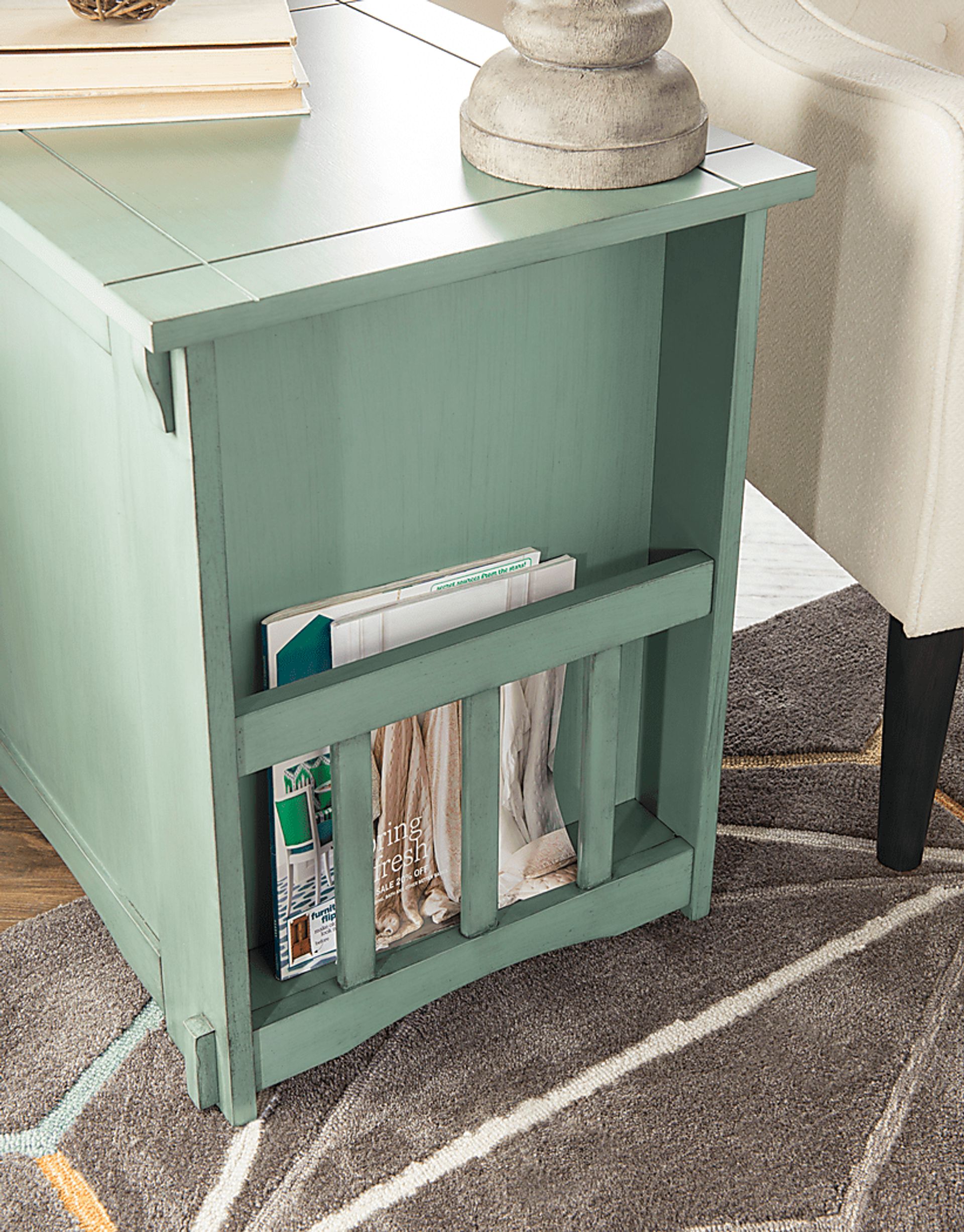 Ketura Teal End Table - Image 4