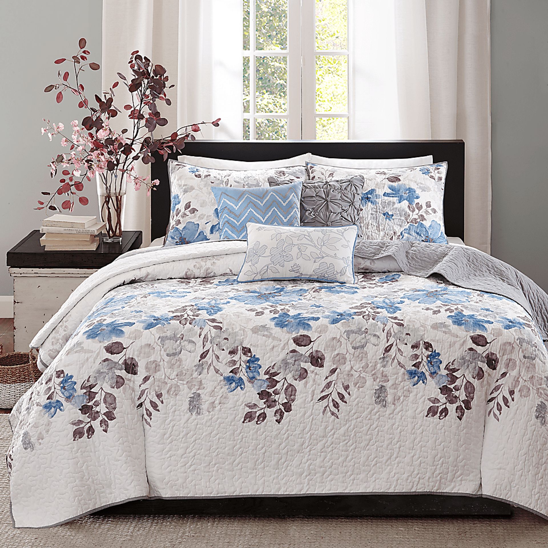 Keudel Blue 6 Pc King/California King Coverlet Set - Image 2