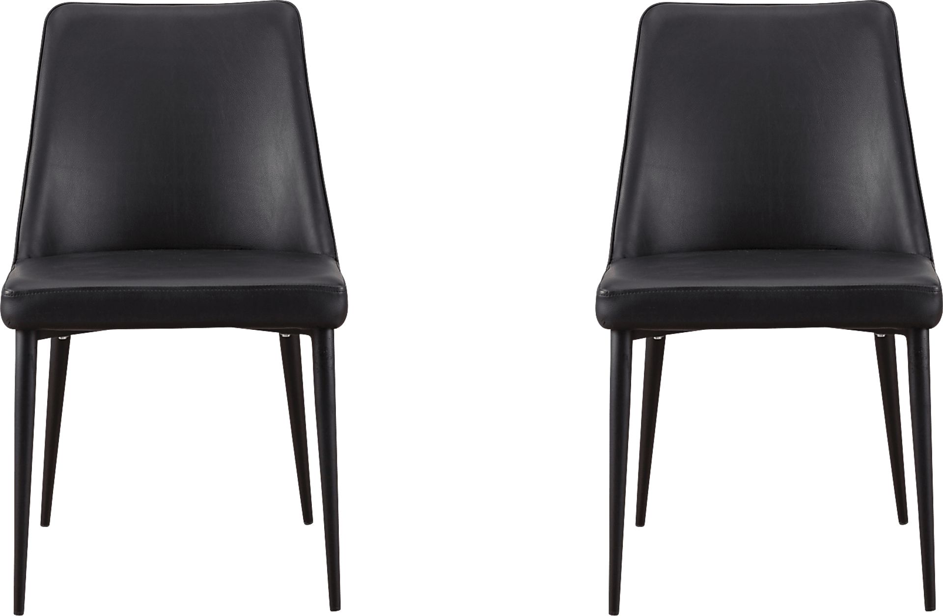 Khett Black Side Chair, Set of 2 - Image 1