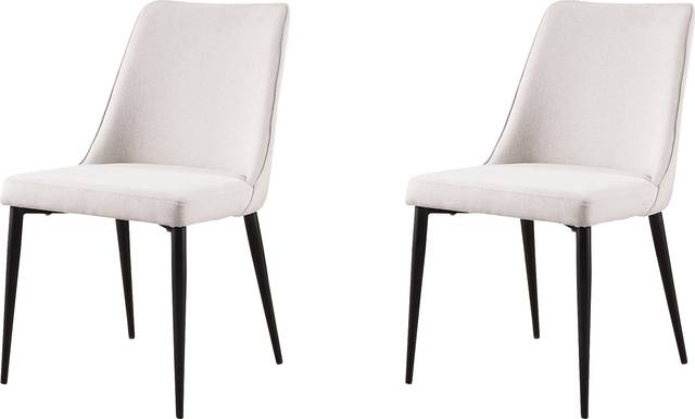 Khett White Side Chair, Set of 2 - Thumbnail - Image 1