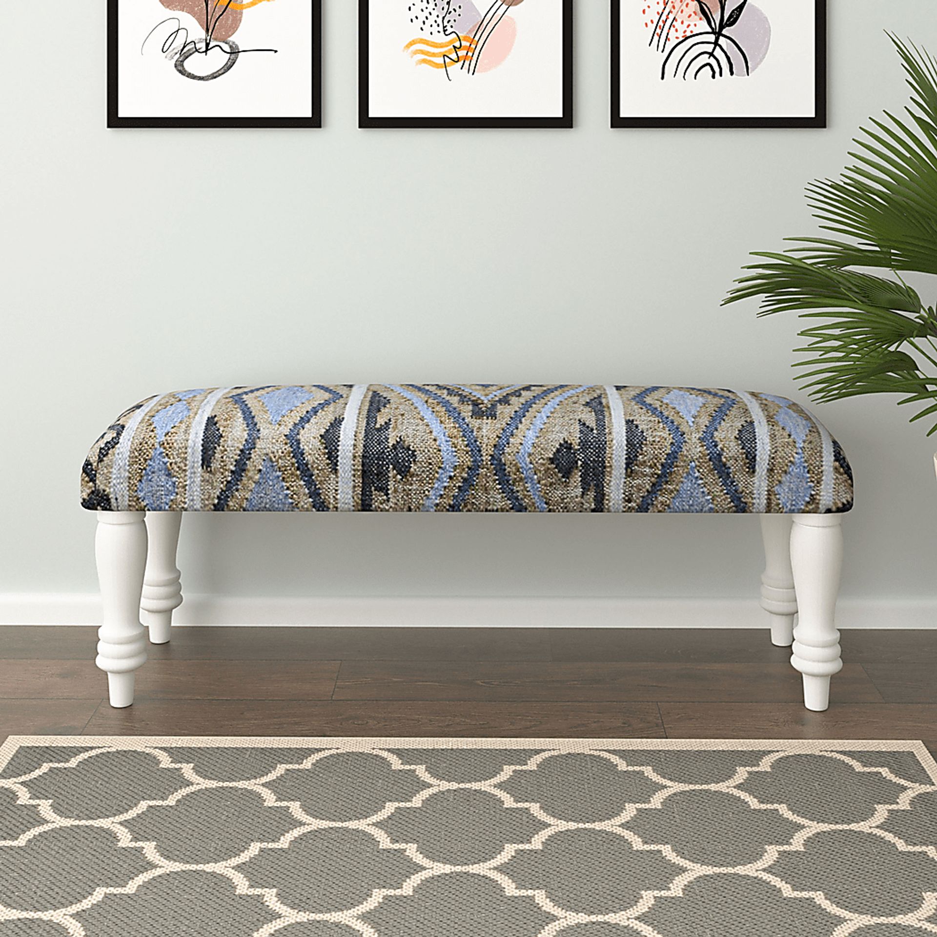 Khodae Blue/Natural Bench - Image 2