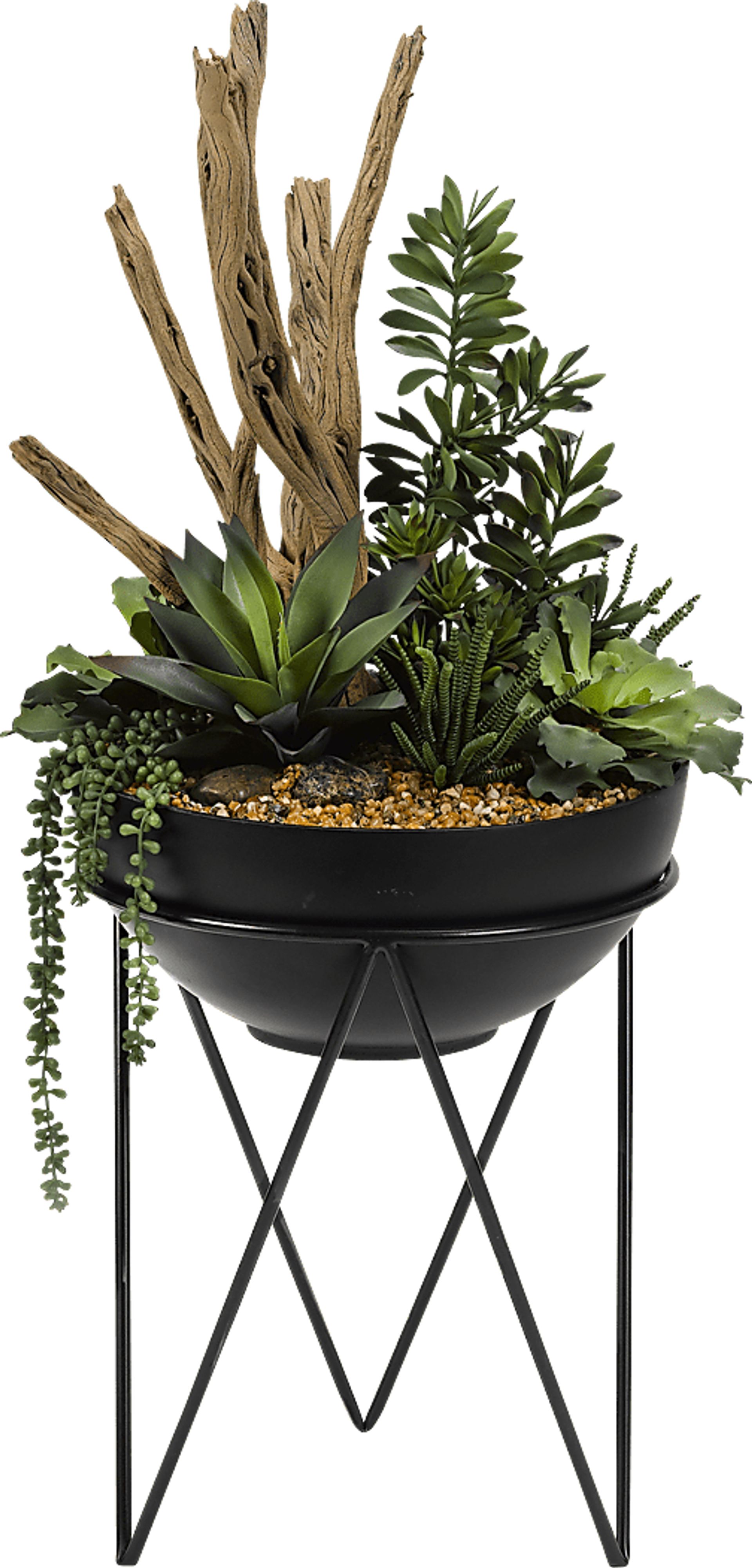 Kiaia Green Succulent Silk Plant - Image 1