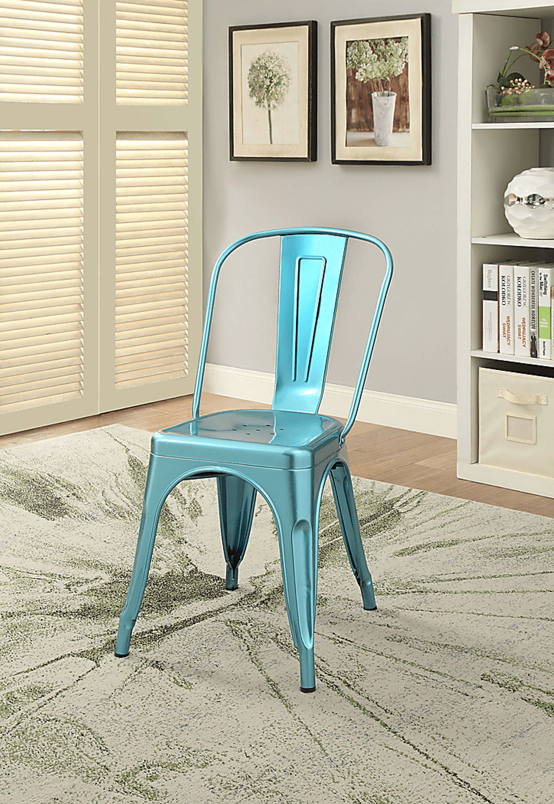 Kibbe Blue Side Chair (Set of 2) - Image 2