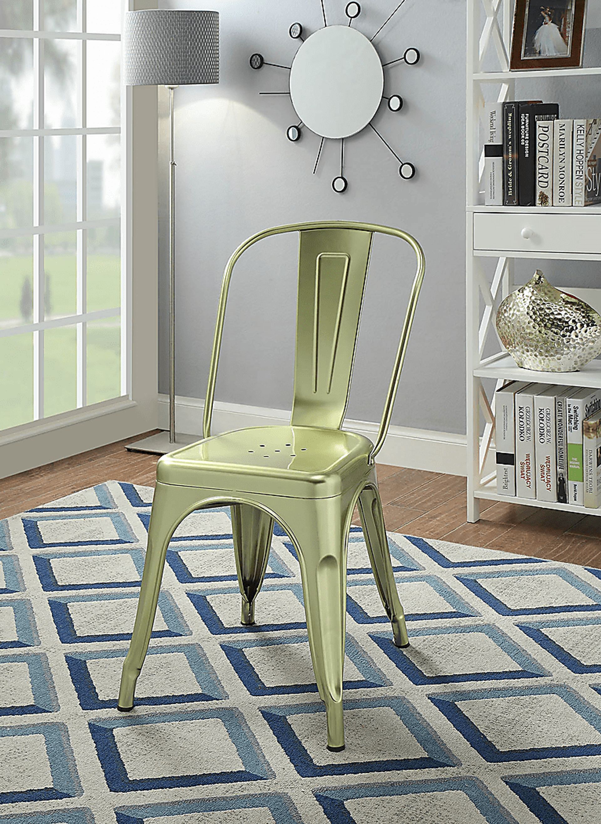 Kibbe Green Side Chair (Set of 2) - Image 2