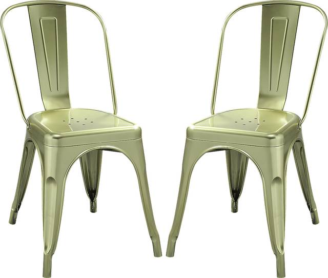 Kibbe Green Side Chair (Set of 2) - Thumbnail - Image 1