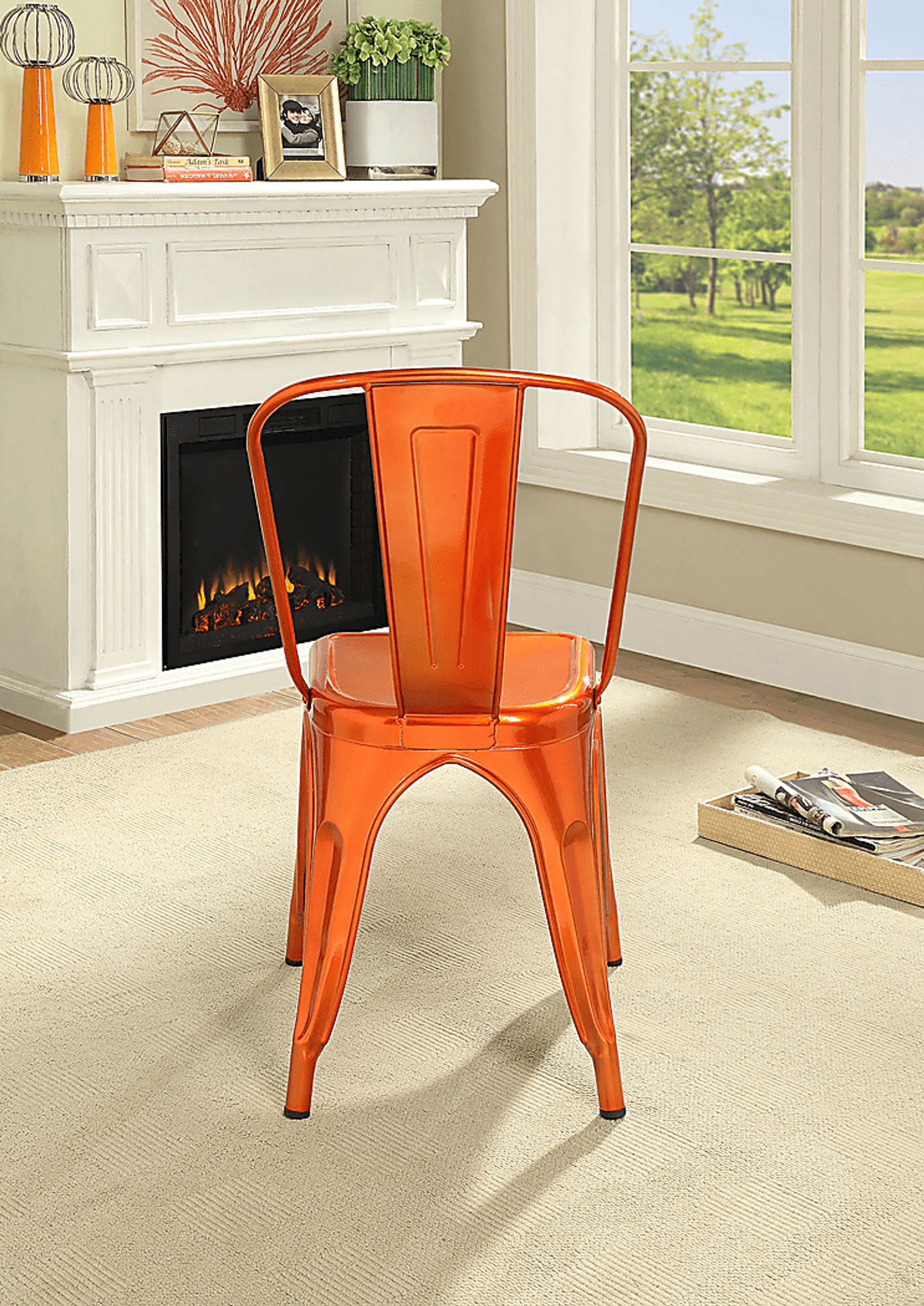 Kibbe Orange Side Chair (Set of 2) - Image 3