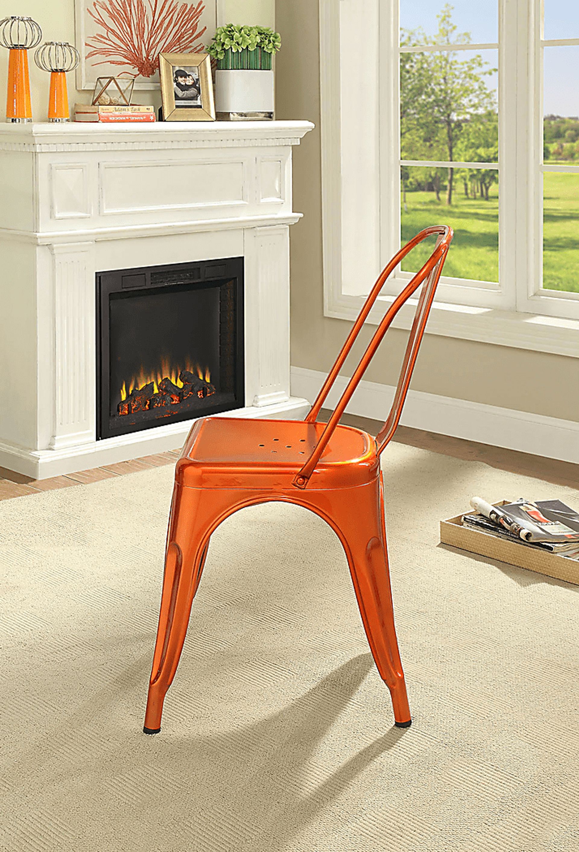 Kibbe Orange Side Chair (Set of 2) - Image 5