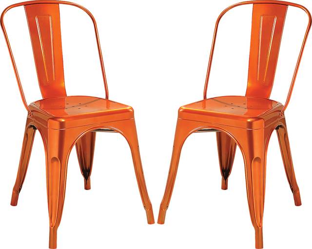 Kibbe Orange Side Chair (Set of 2) - Thumbnail - Image 1