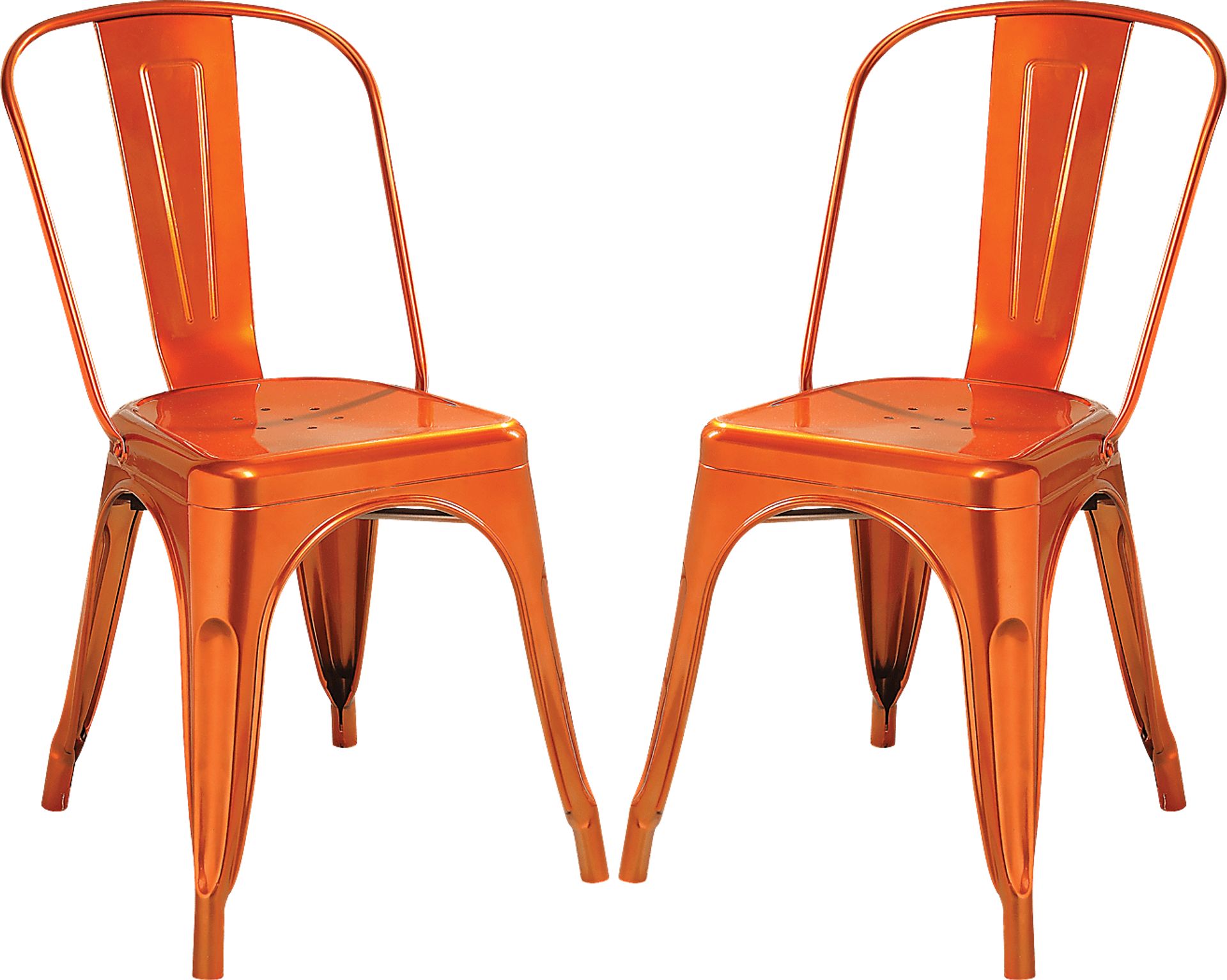 Kibbe Orange Side Chair (Set of 2) - Image 1