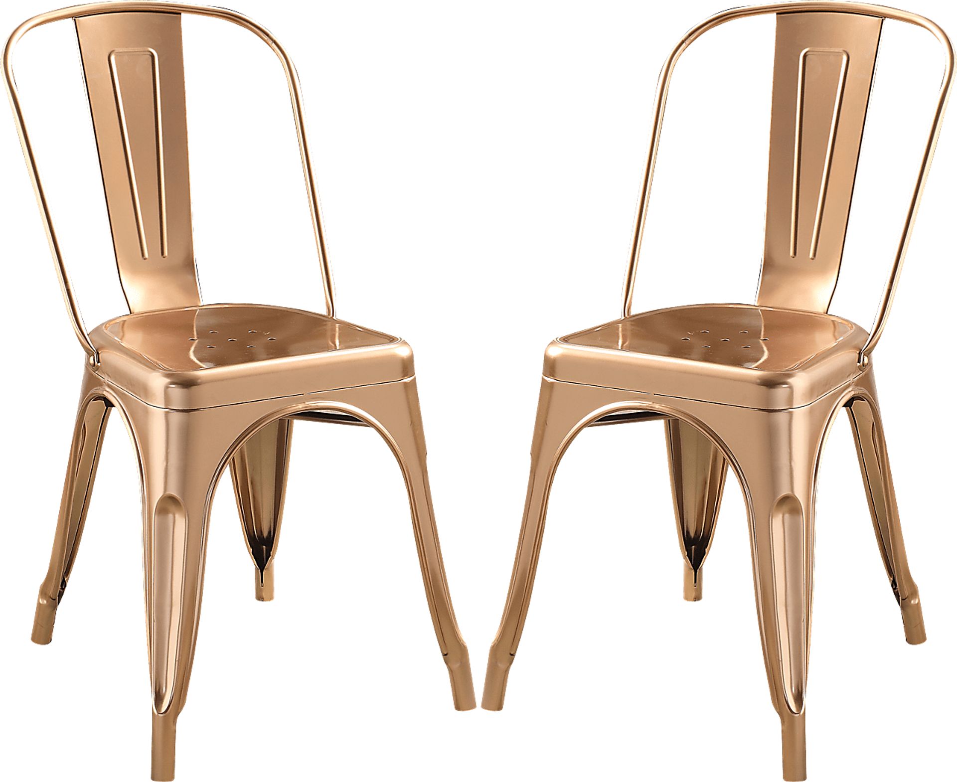 Kibbe Rose Gold Side Chair (Set of 2) - Image 1