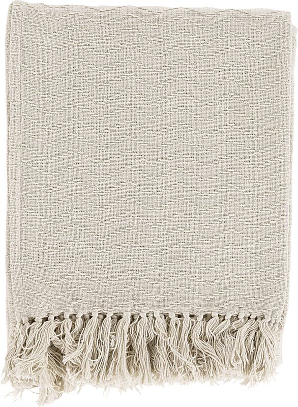 Kidan Ivory Throw Blanket