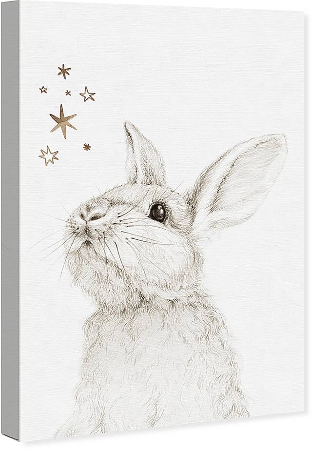 Kids A Bunny's Wish White Medium Wall Art - Thumbnail - Image 2