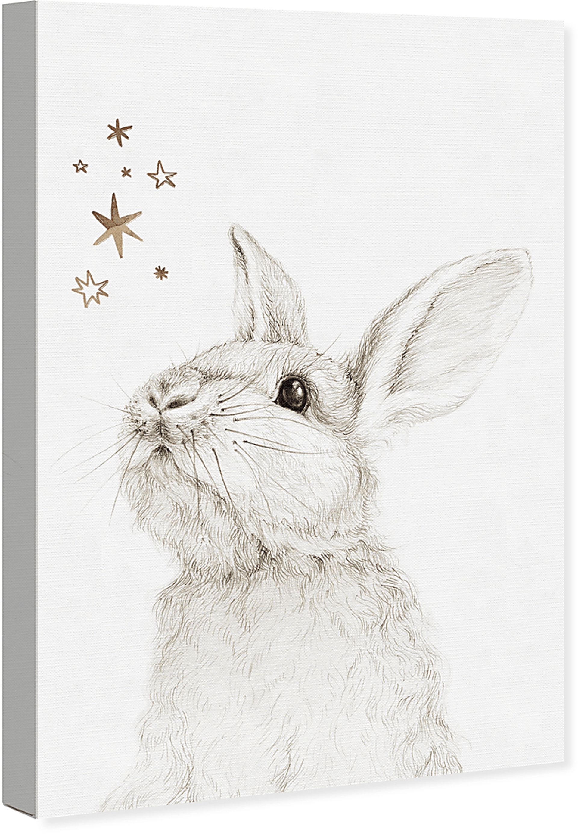 Kids A Bunny's Wish White Medium Wall Art - Image 2