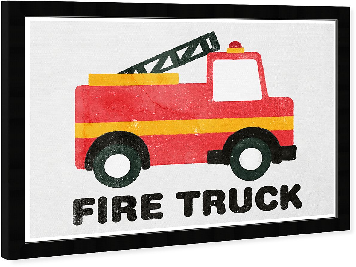 Kids A Little Fire Truck Red Wall Art - Rooms To Go