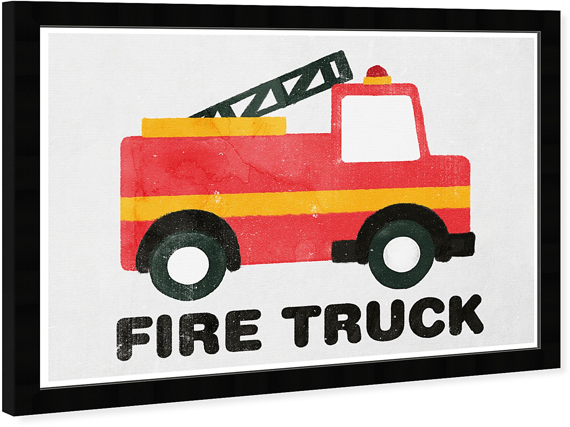 Kids A Little Fire Truck Red Wall Art - Image 2