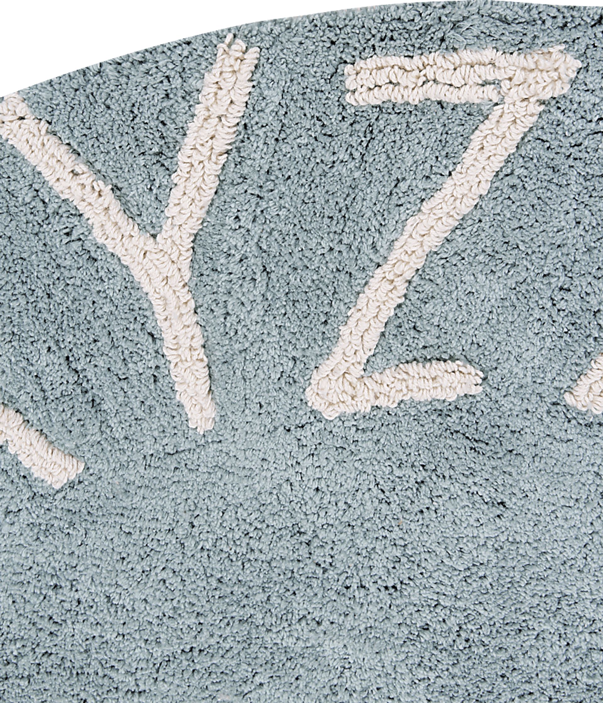 Kids ABCs Blue 5' Machine Washable Round Rug - Image 5