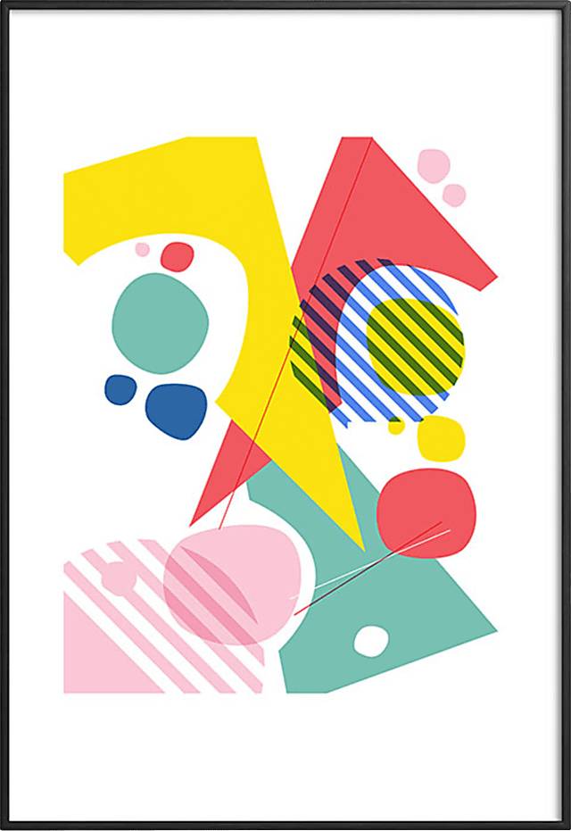 Kids Abstract Pop I White Metal Framed Print - Thumbnail - Image 1