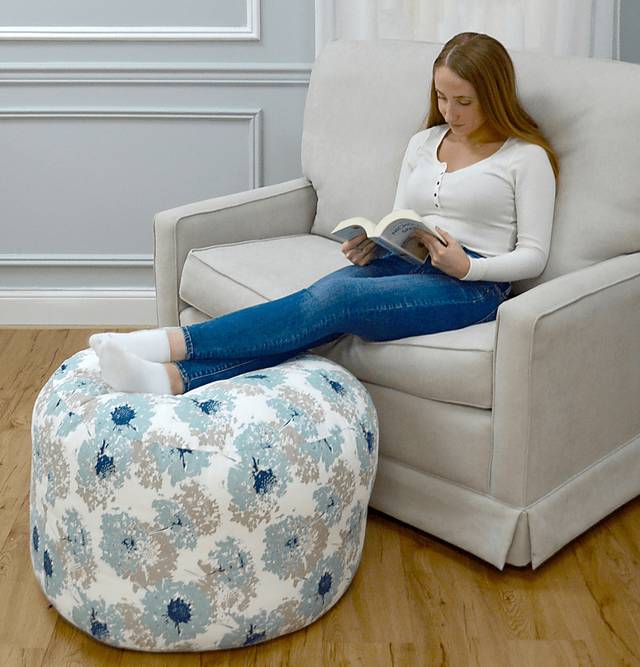 Kids Adalwolfa White Blue Poufette - Thumbnail - Image 2