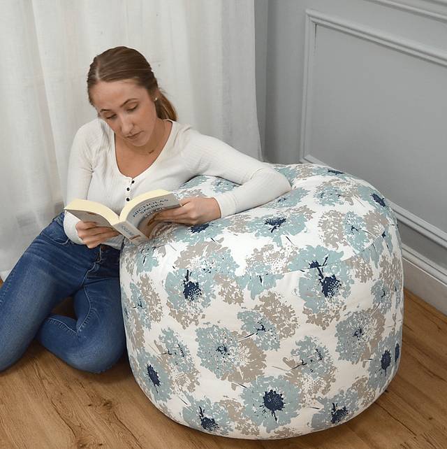 Kids Adalwolfa White Blue Poufette - Thumbnail - Image 3