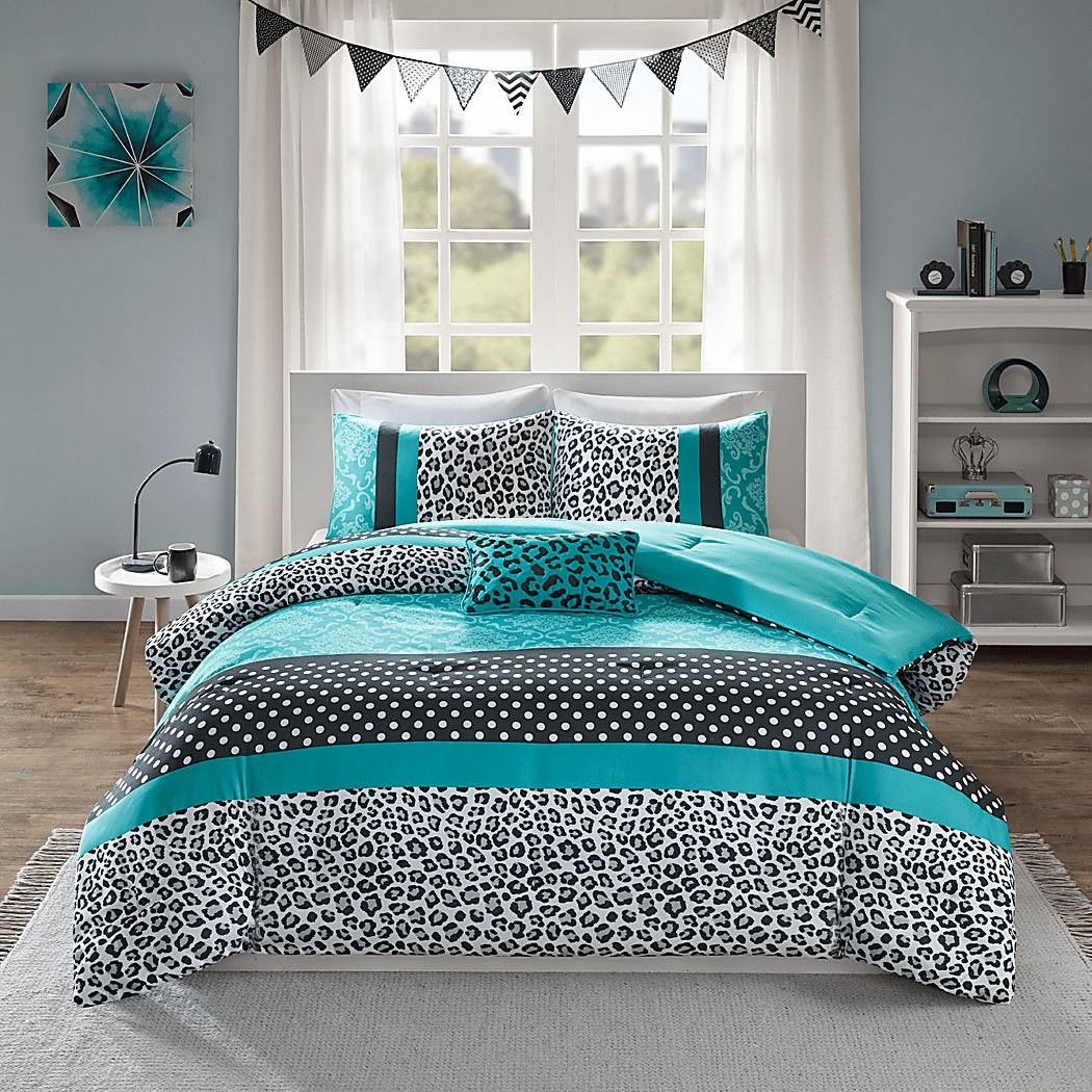 Adrastea Teal Full/Queen Comforter Set