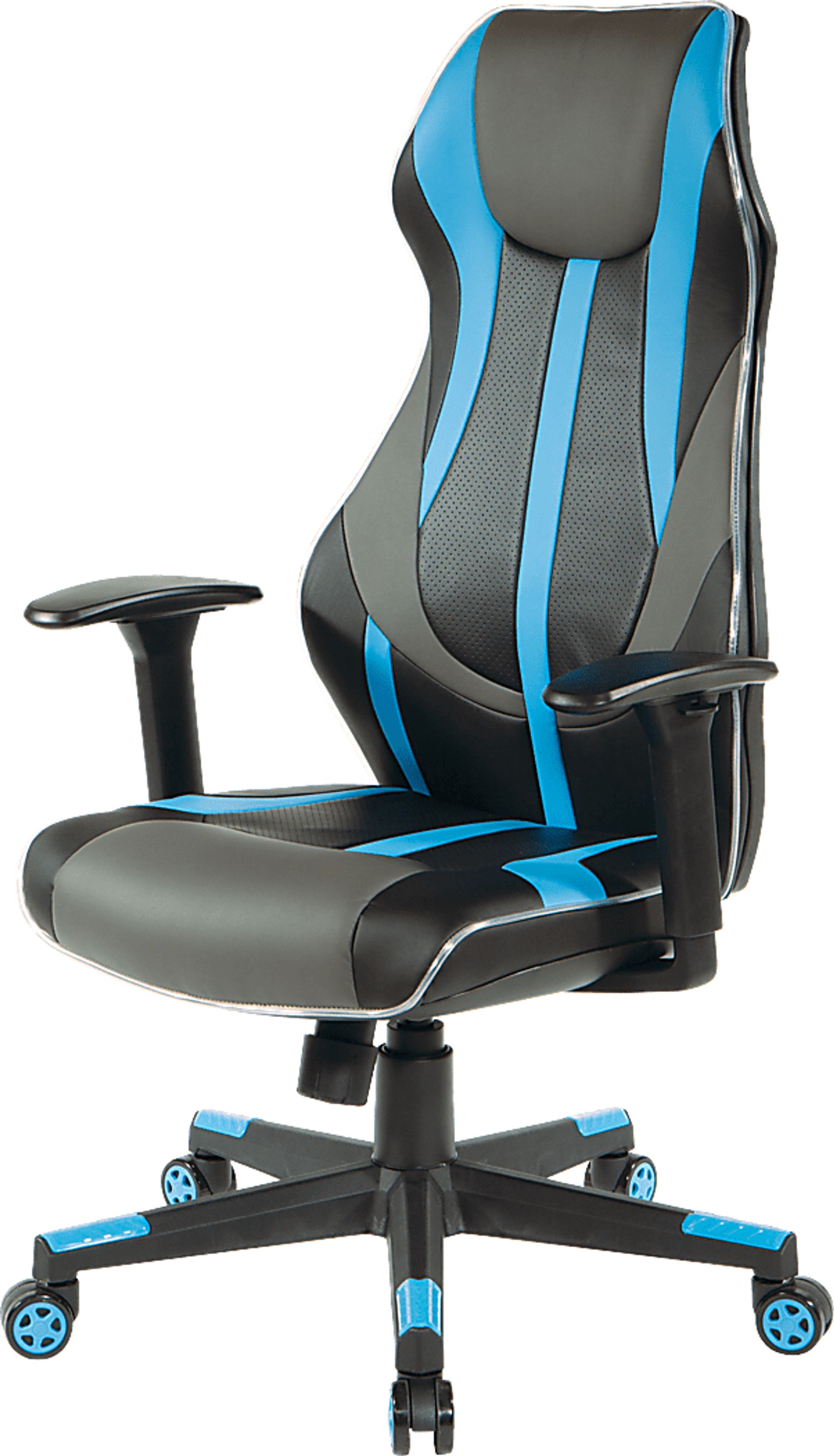 Kids Aeryn Black/Blue LED Gaming Chair - Image 12