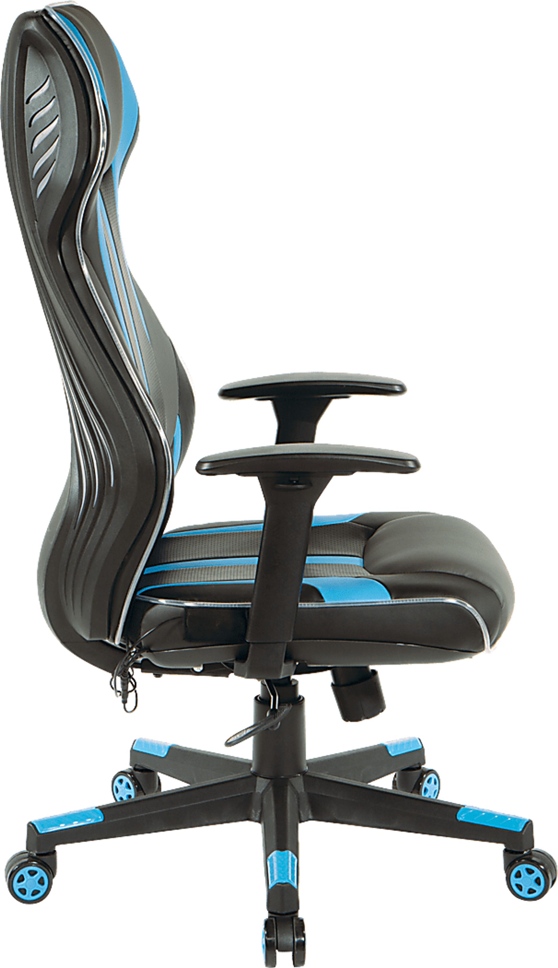 Kids Aeryn Black/Blue LED Gaming Chair - Image 16