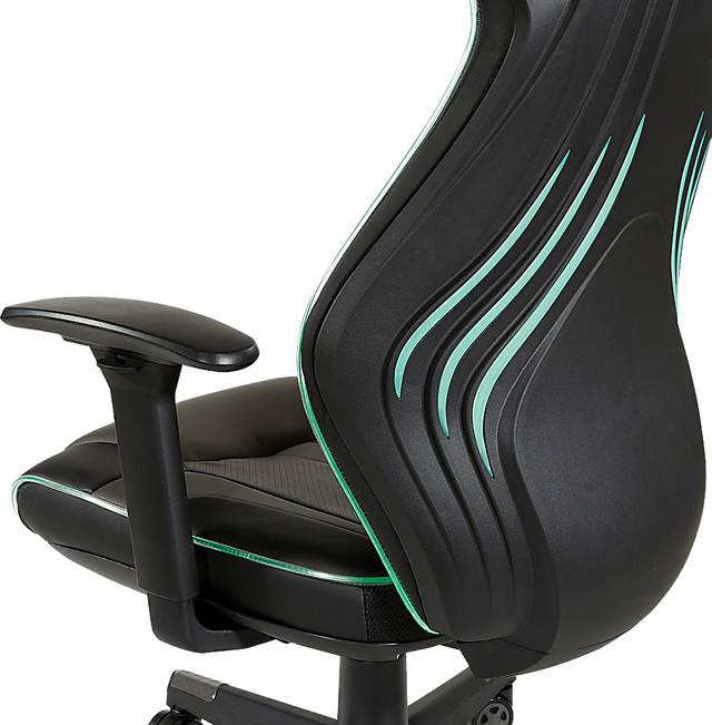Kids Aeryn Black/Gray LED Gaming Chair - Thumbnail - Image 2