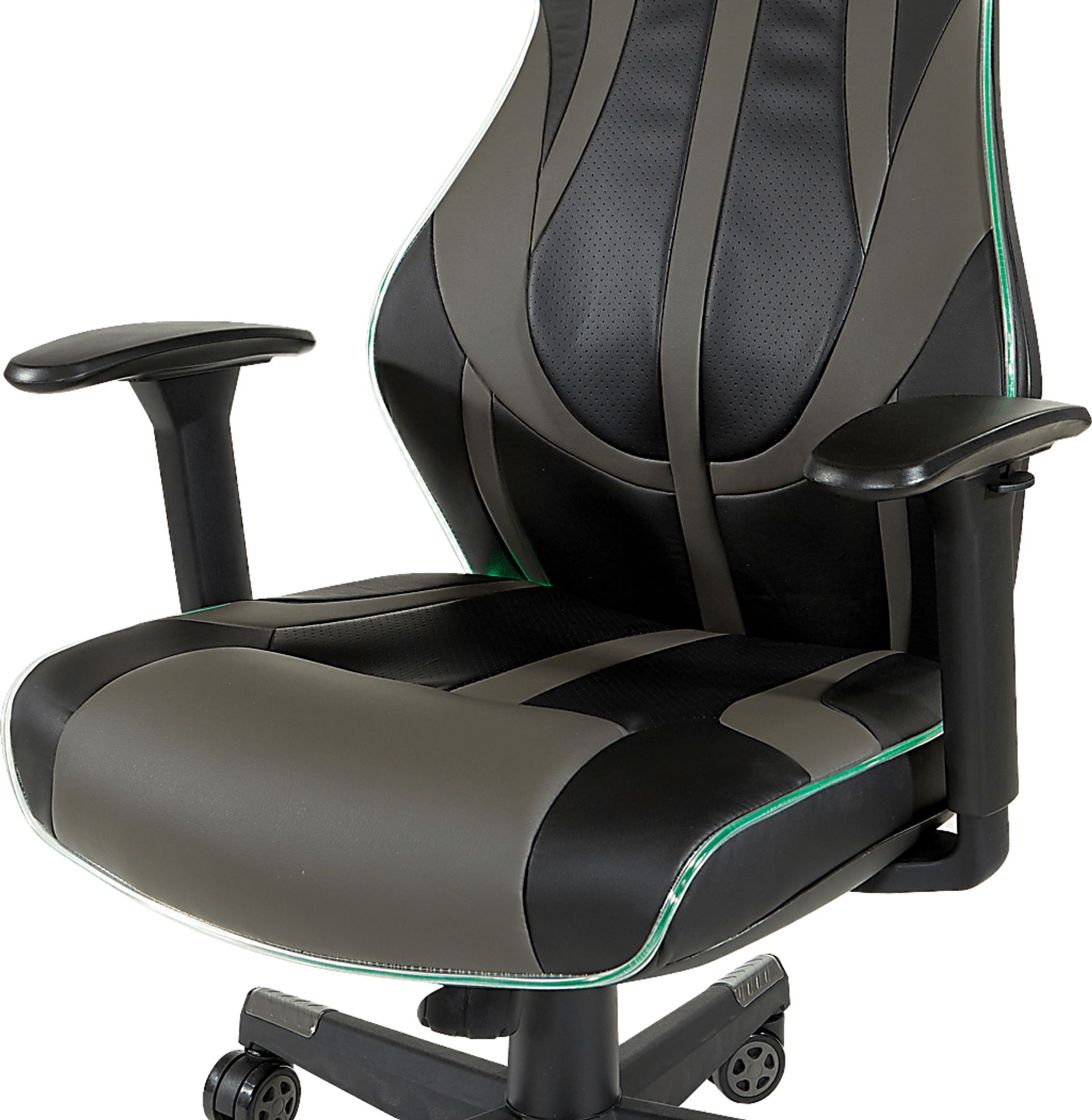 Kids Aeryn Black/Gray LED Gaming Chair - Image 13