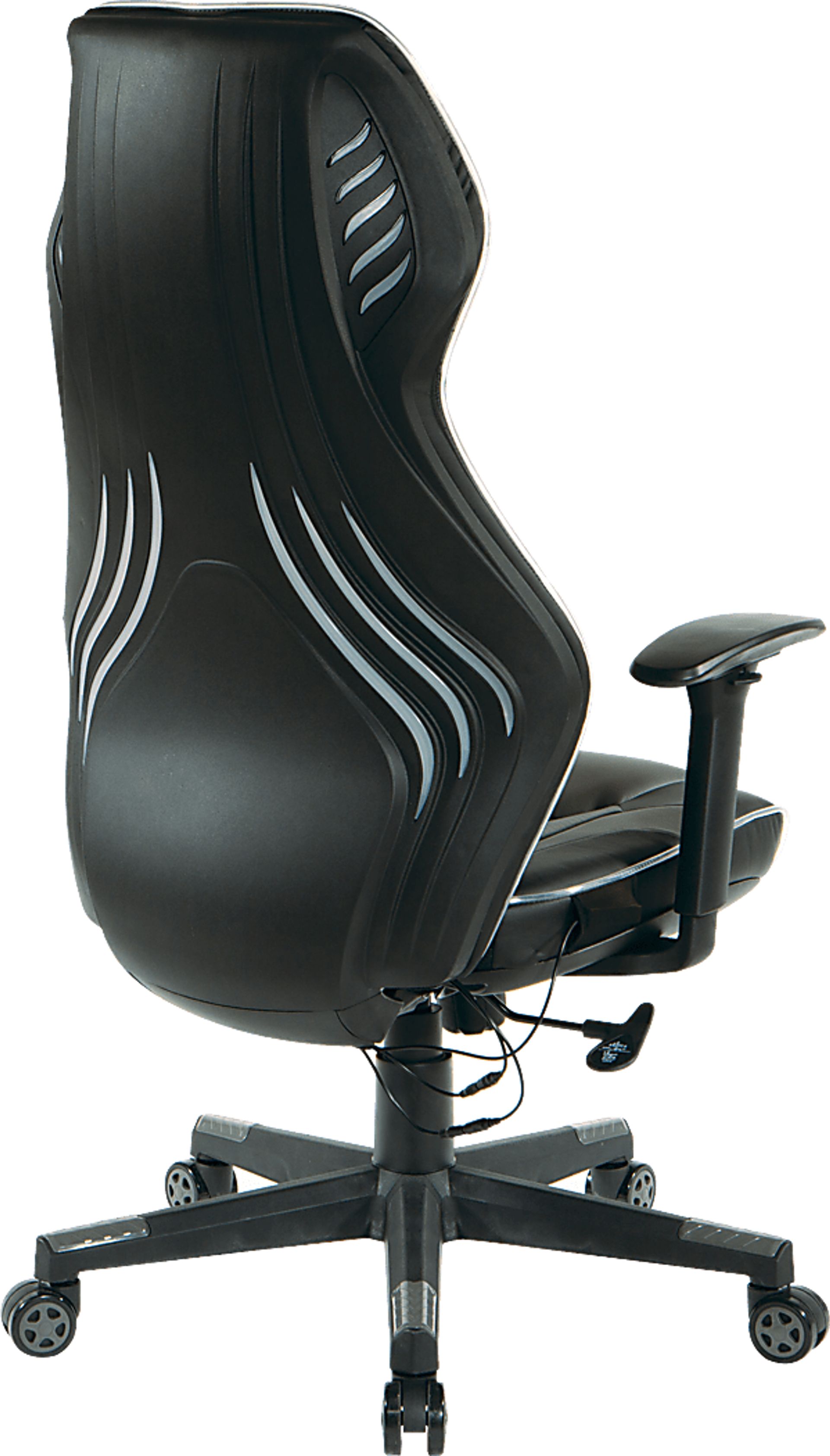 Kids Aeryn Black/Gray LED Gaming Chair - Image 4