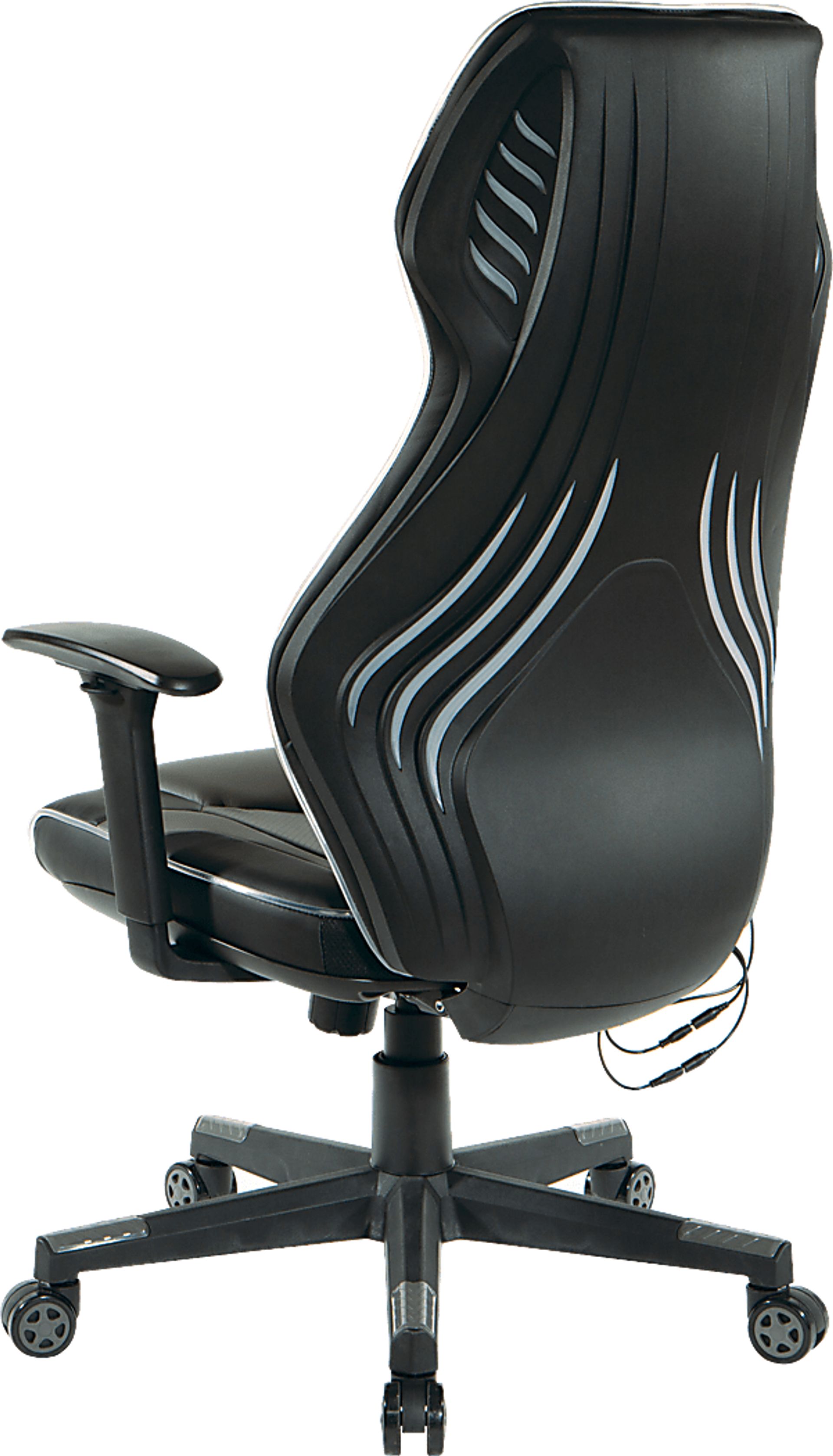 Kids Aeryn Black/Gray LED Gaming Chair - Image 5