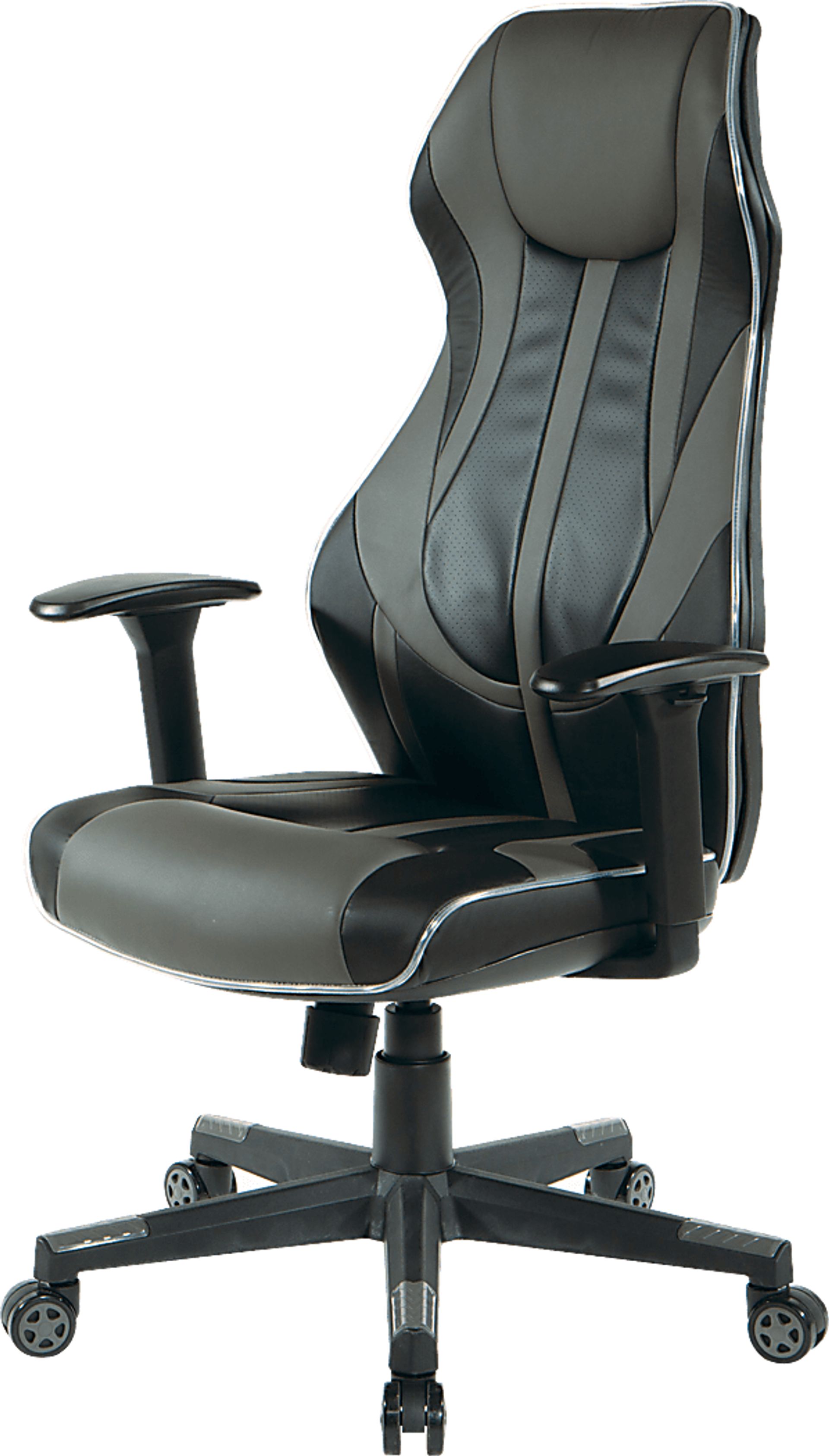 Kids Aeryn Black/Gray LED Gaming Chair - Image 6