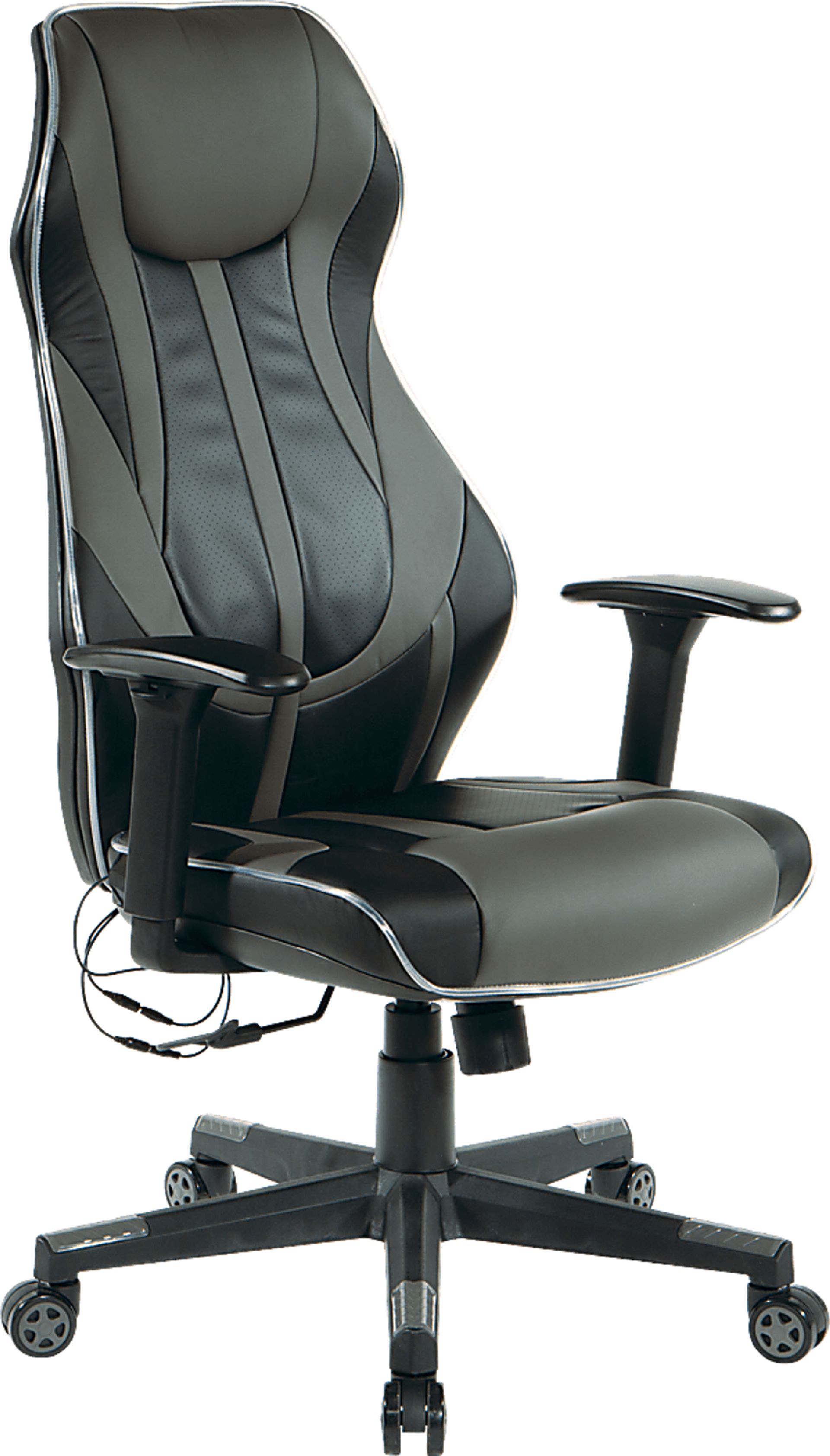 Kids Aeryn Black/Gray LED Gaming Chair - Image 1