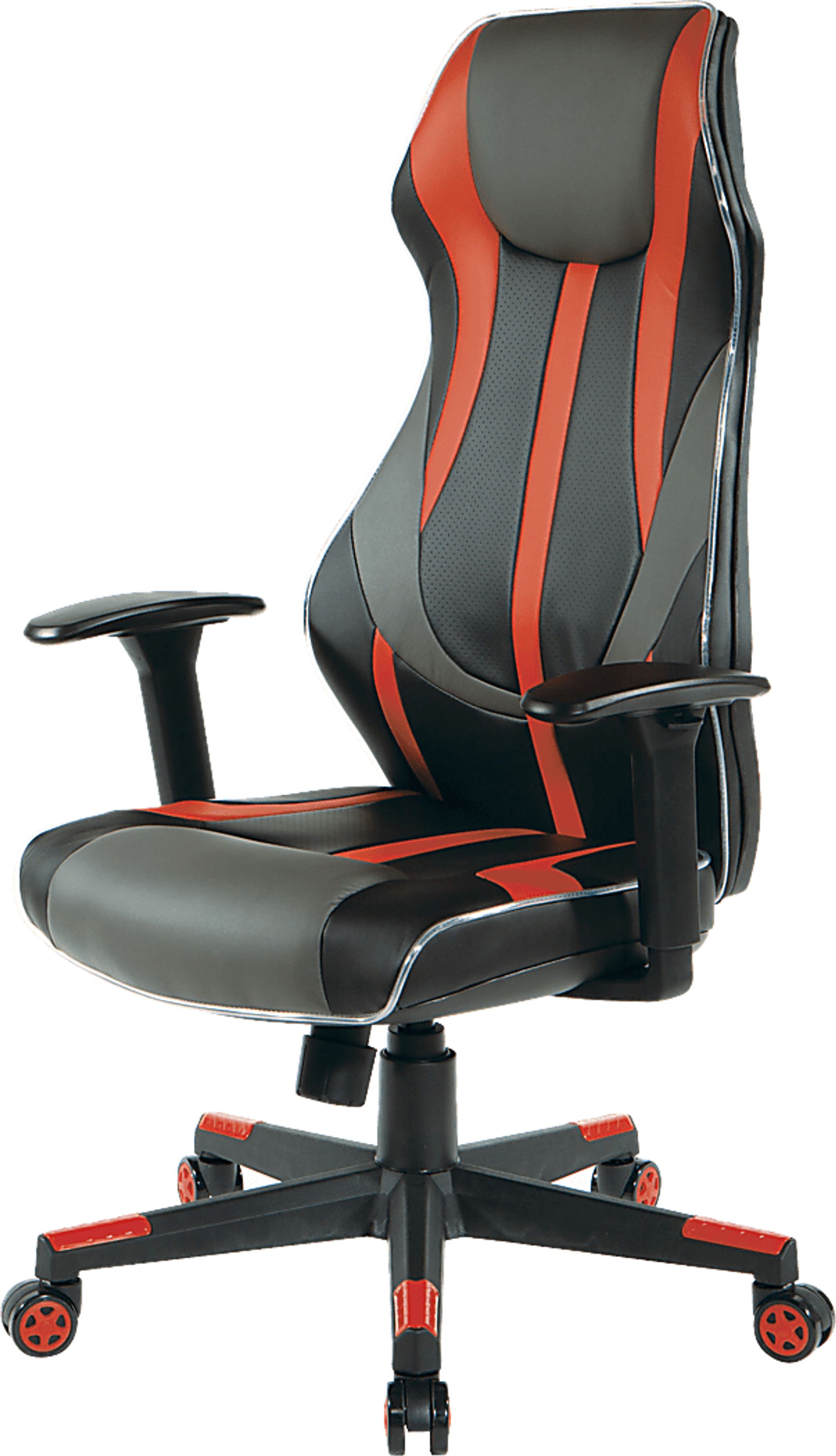 Kids Aeryn Black/Red LED Gaming Chair - Image 6