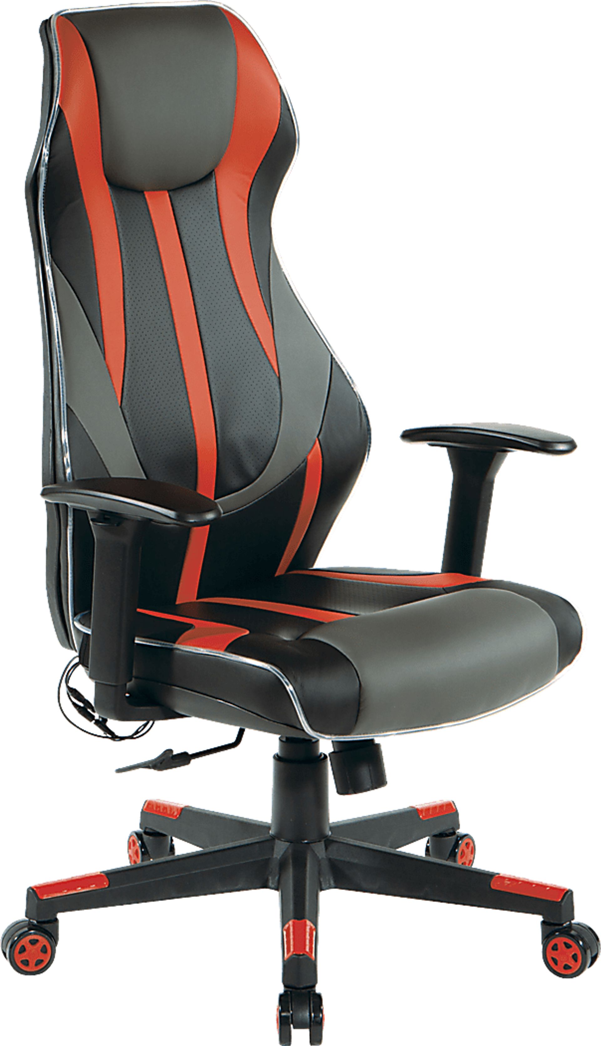 Kids Aeryn Black/Red LED Gaming Chair - Image 1