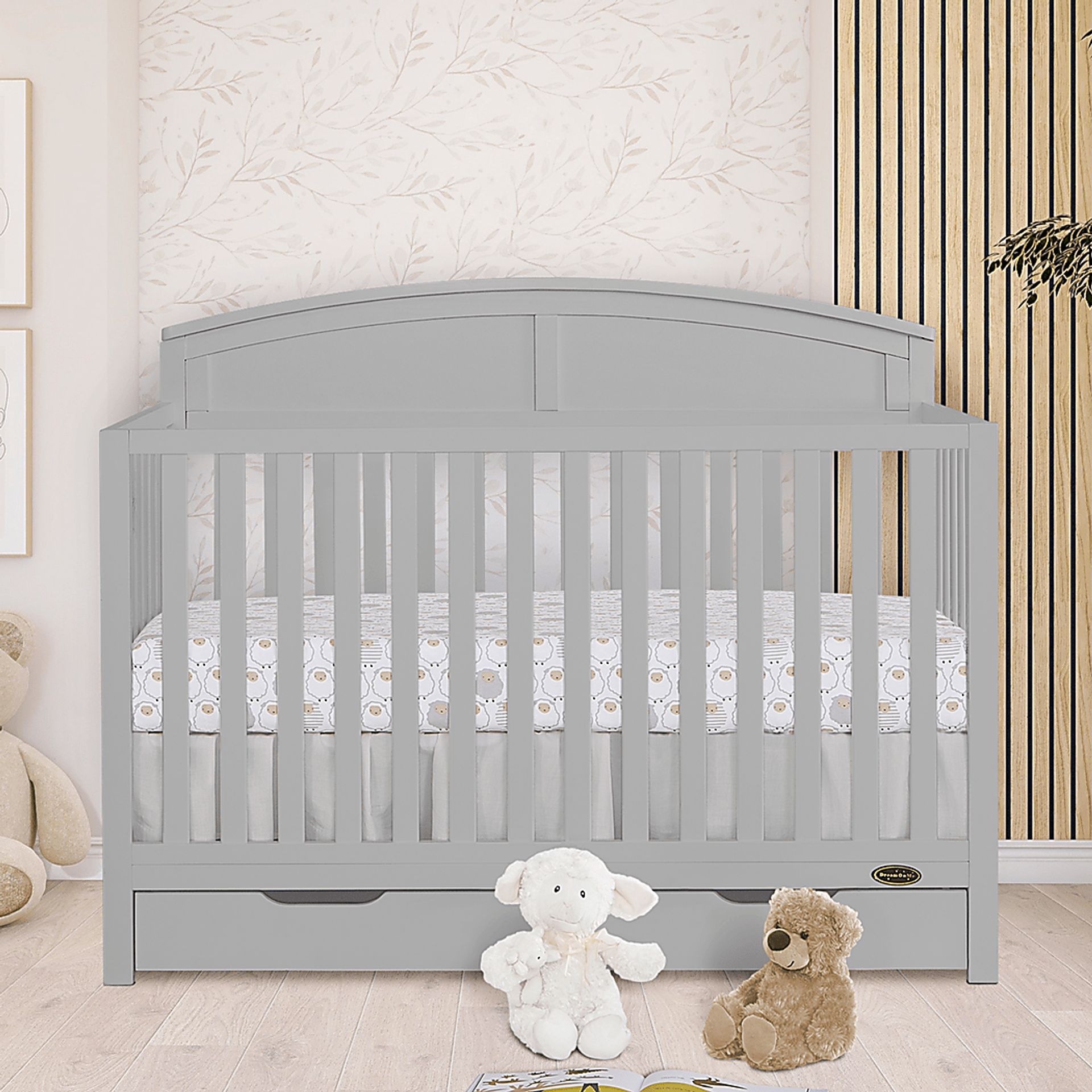 Kids Aezine Gray Convertible Crib - Image 2