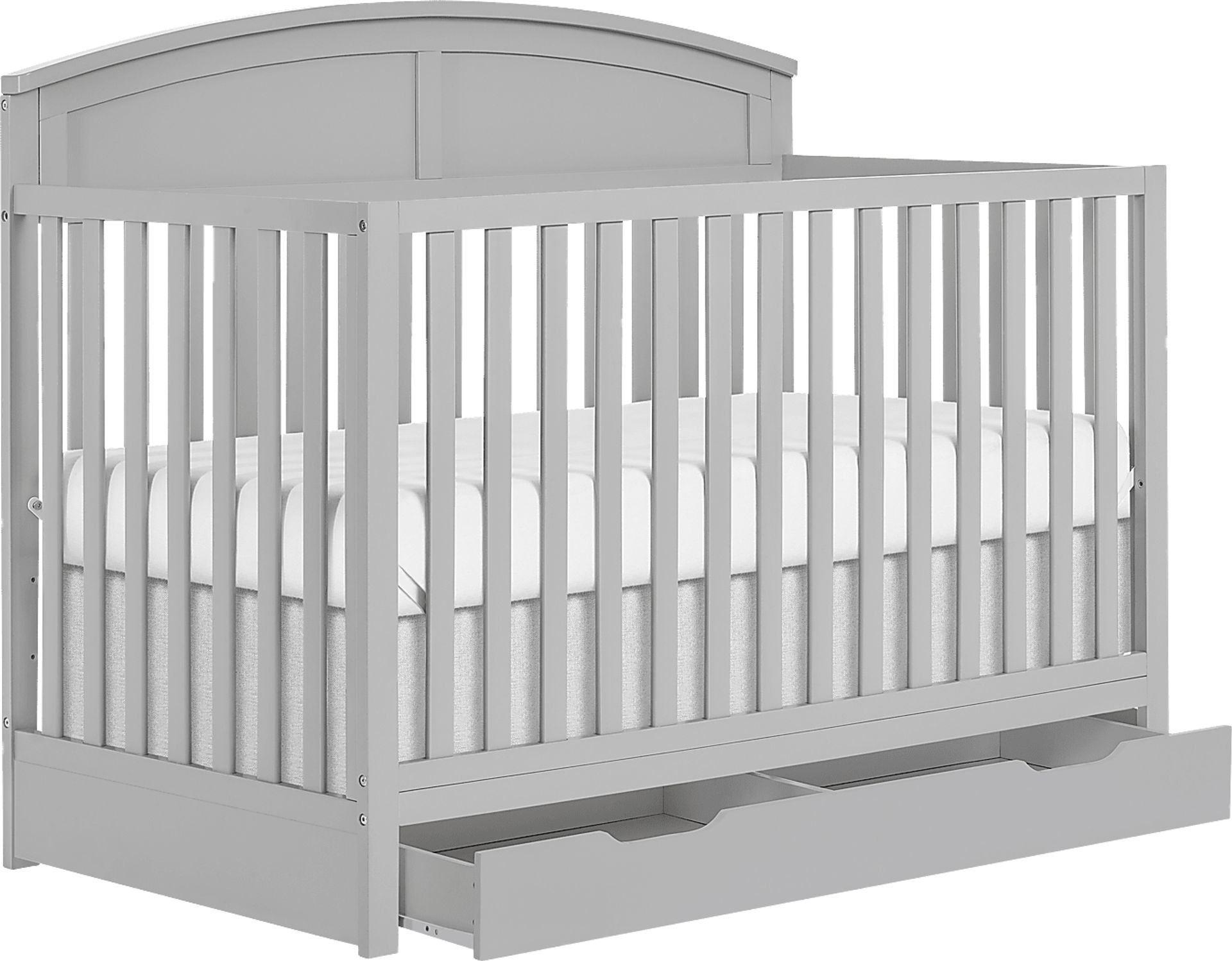 Kids Aezine Gray Convertible Crib - Image 4