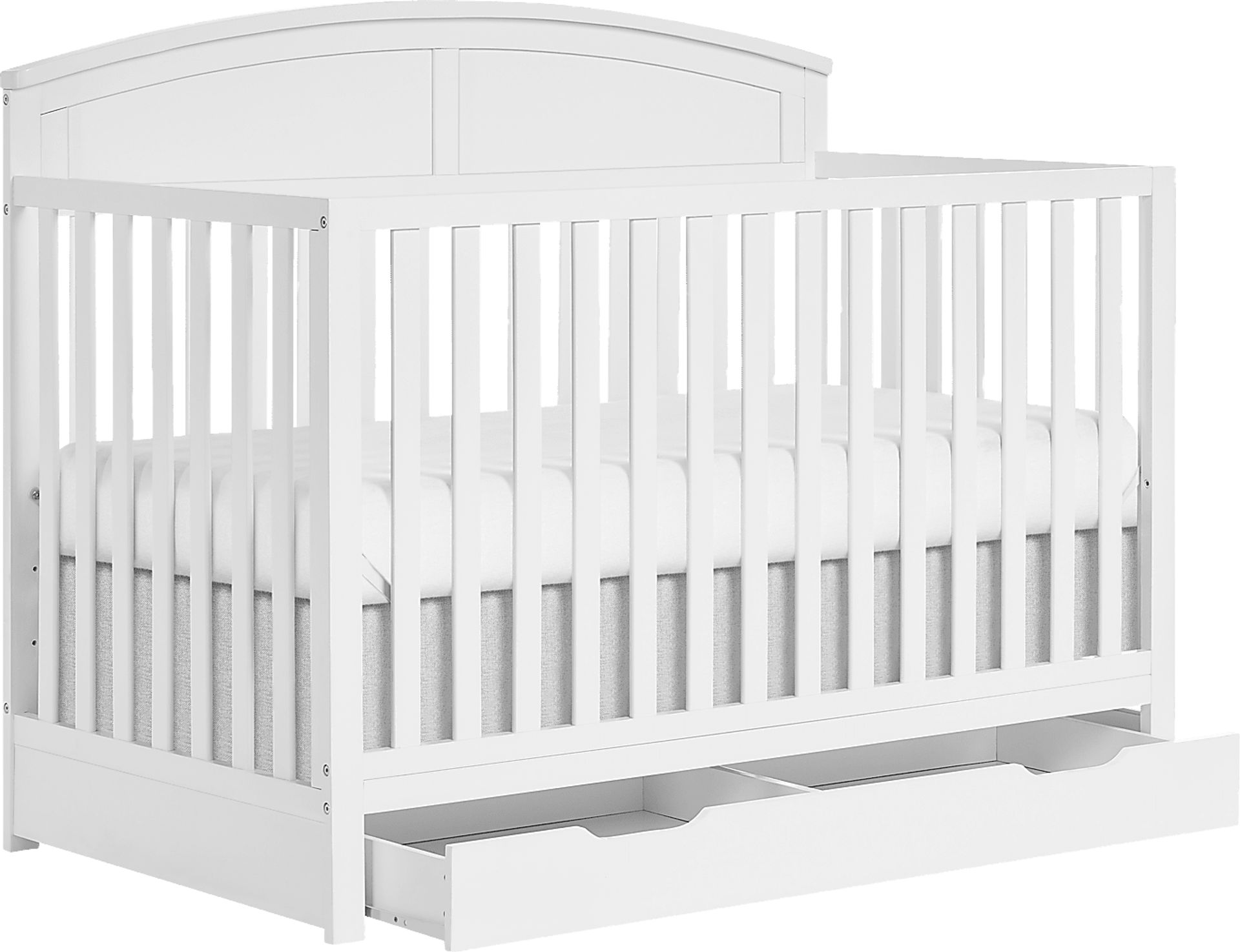 Kids Aezine White Convertible Crib - Image 4