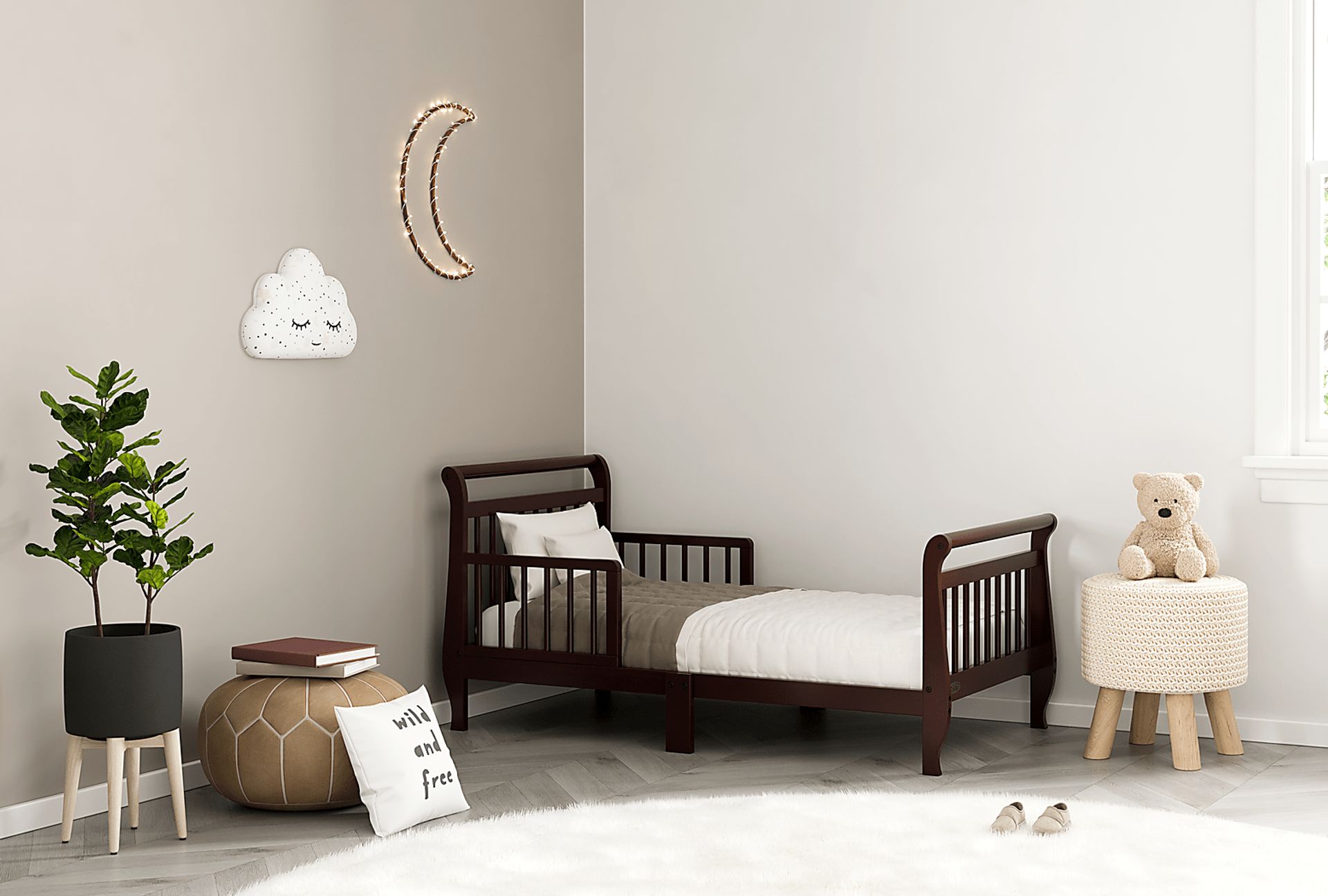 Kids Agoasi Espresso Toddler Bed - Image 2