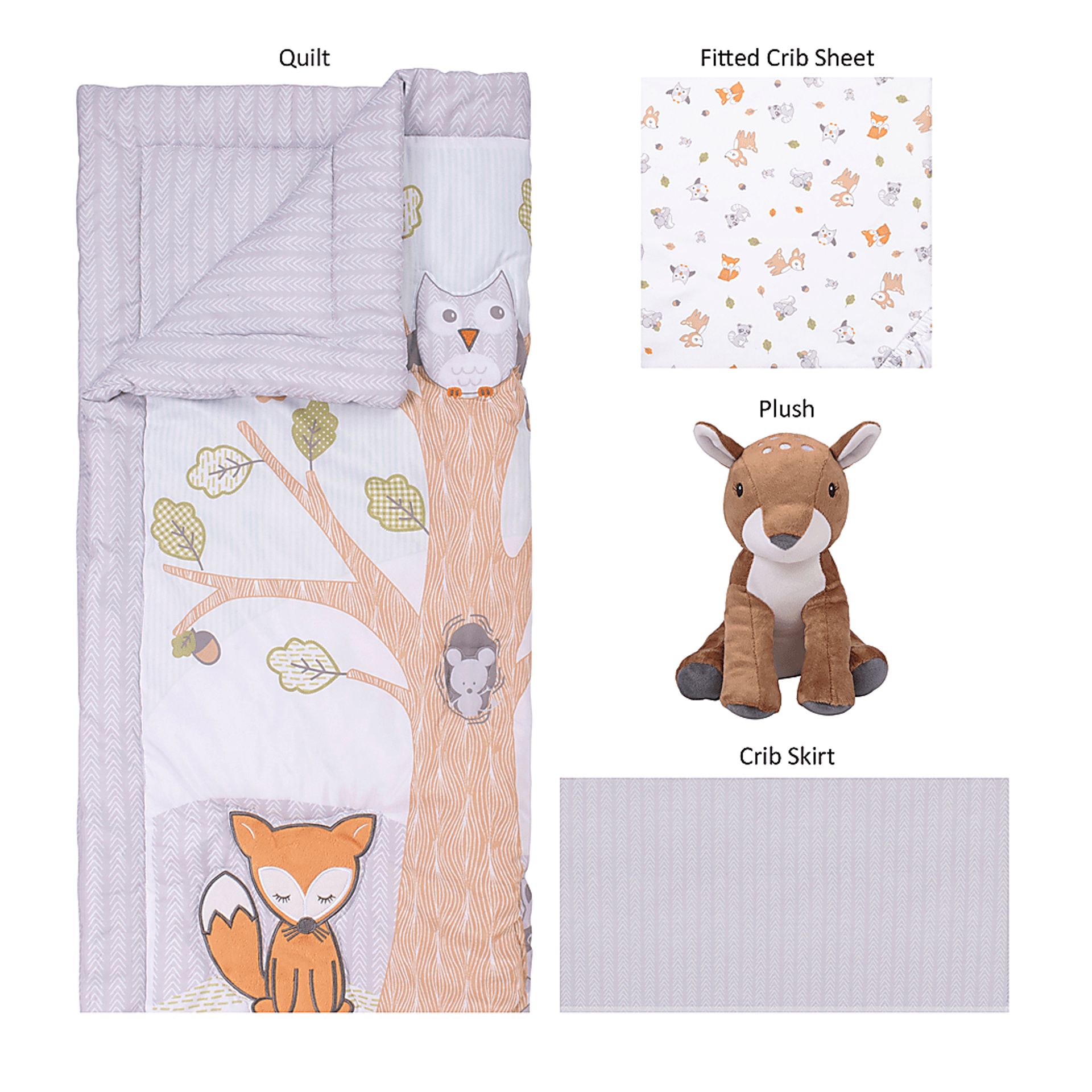 Kids Ainhoa Natural 4 Pc Baby Bedding Set - Image 3