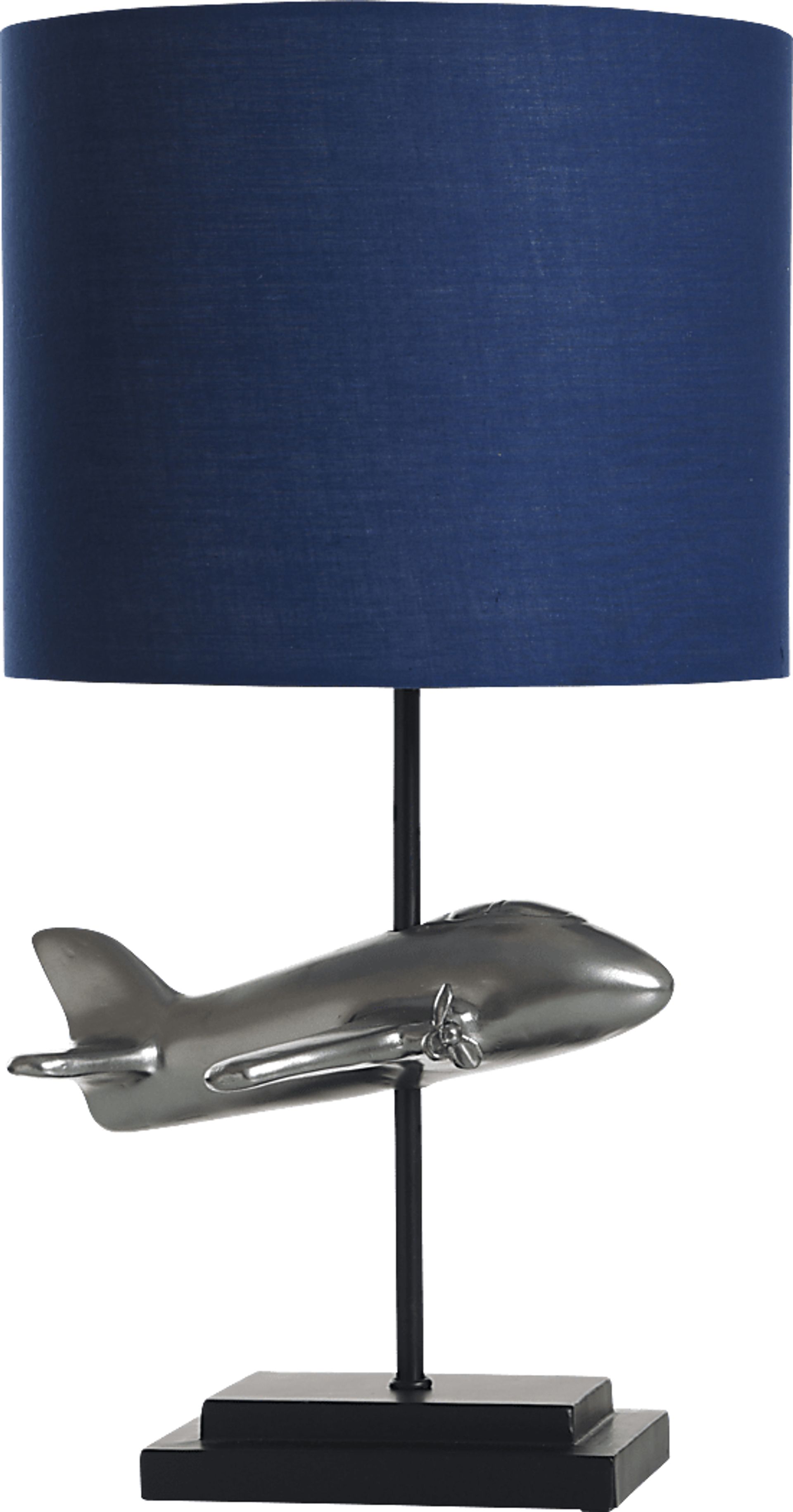 Kids Airplanes Decor Gray Airplane Table Lamp - Image 1
