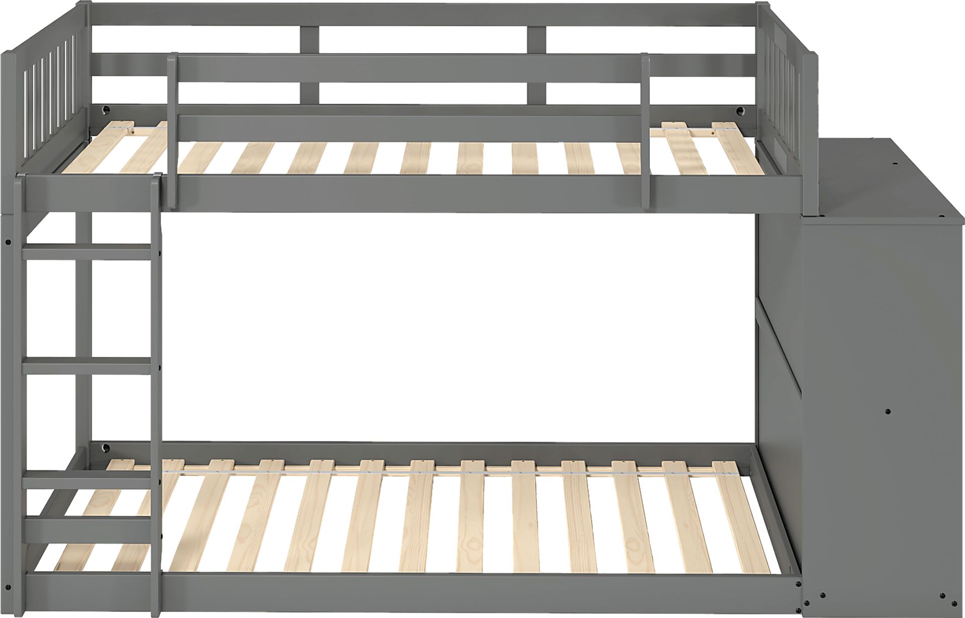 Kids Aklina Dark Gray Twin/Twin Bunk Bed with Dresser - Image 6