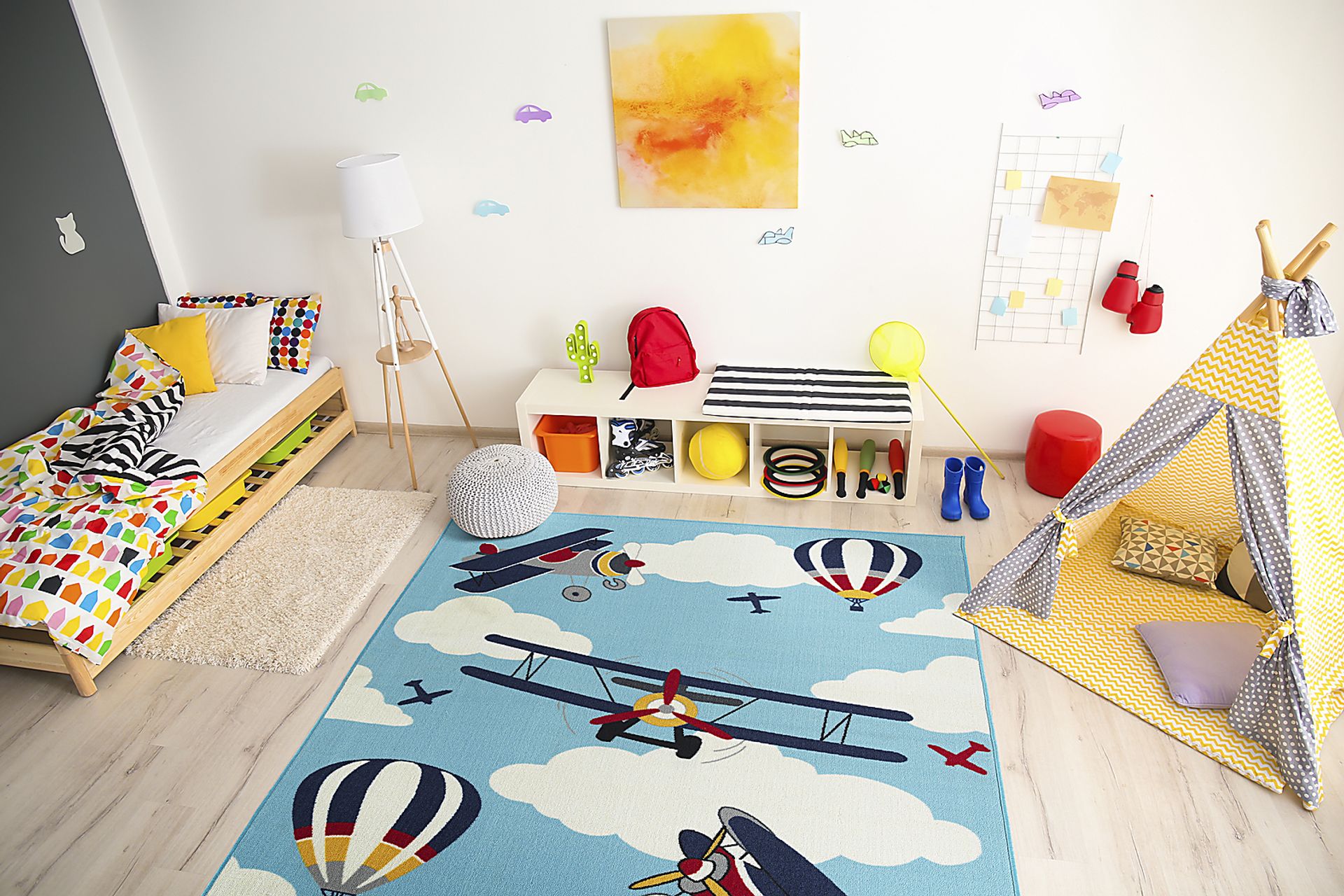 Kids Alburger Blue 5' x 7' Rug - Image 2