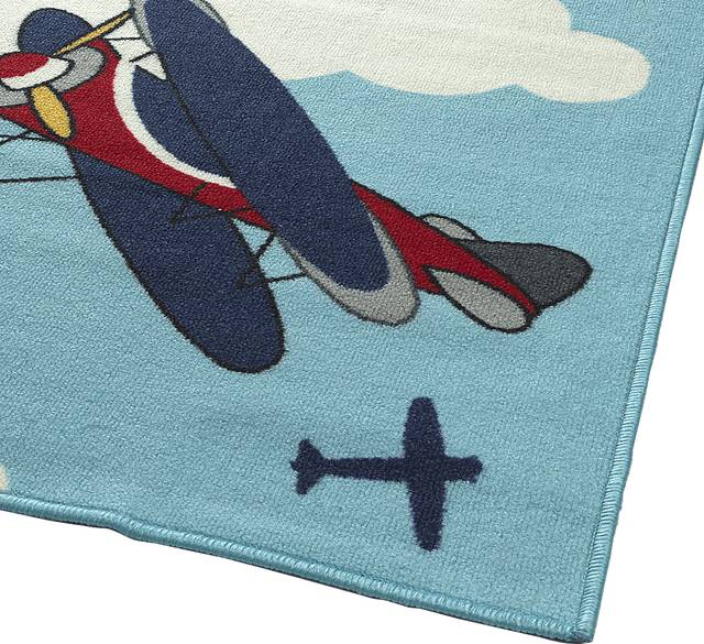 Kids Alburger Blue 7' x 9' Rug - Thumbnail - Image 3