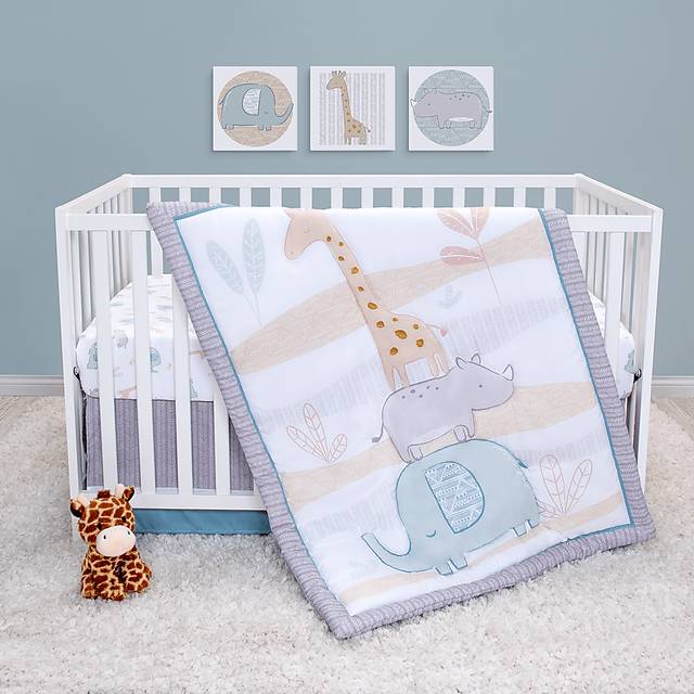 Kids Aleix Gray 4 Pc Baby Bedding Set - Thumbnail - Image 1