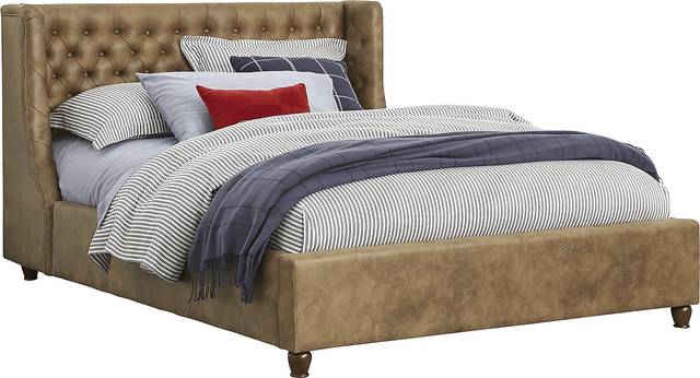 Kids Alena Brown 3 Pc Full Upholstered Bed - Thumbnail - Image 1