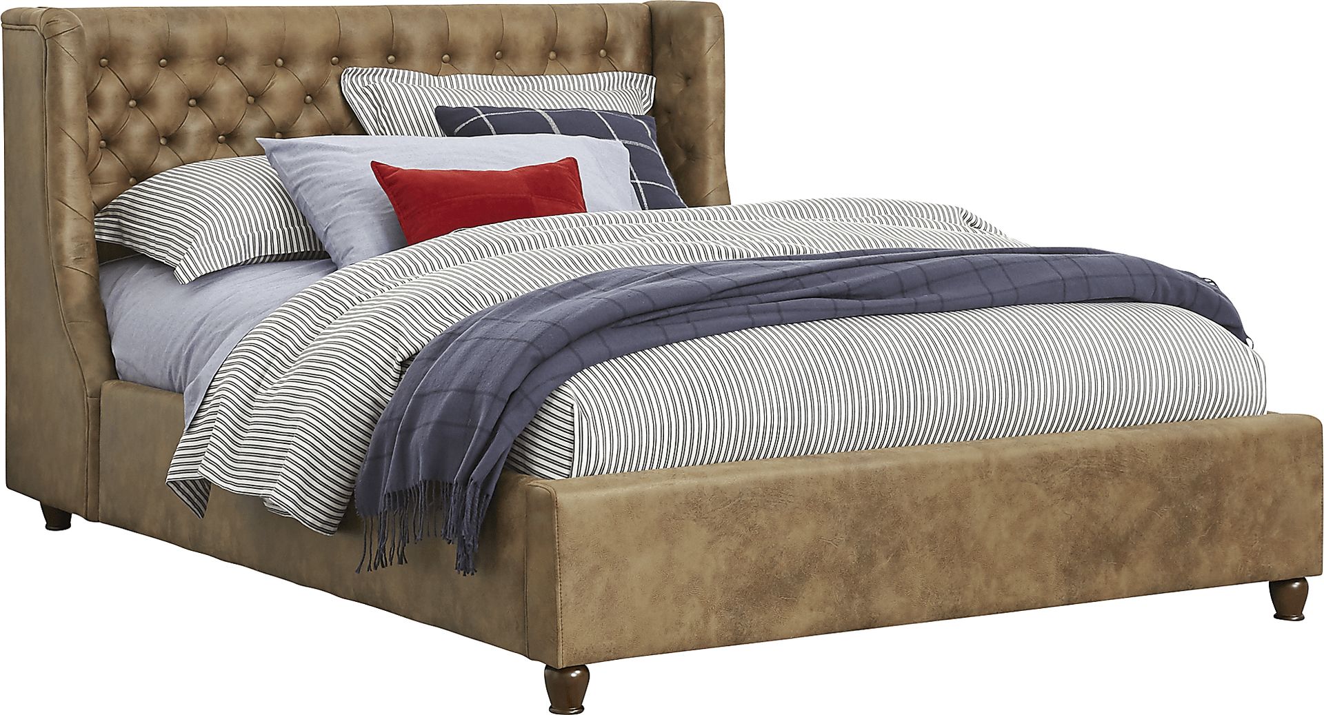 Kids Alena Brown 3 Pc Full Upholstered Bed - Image 1