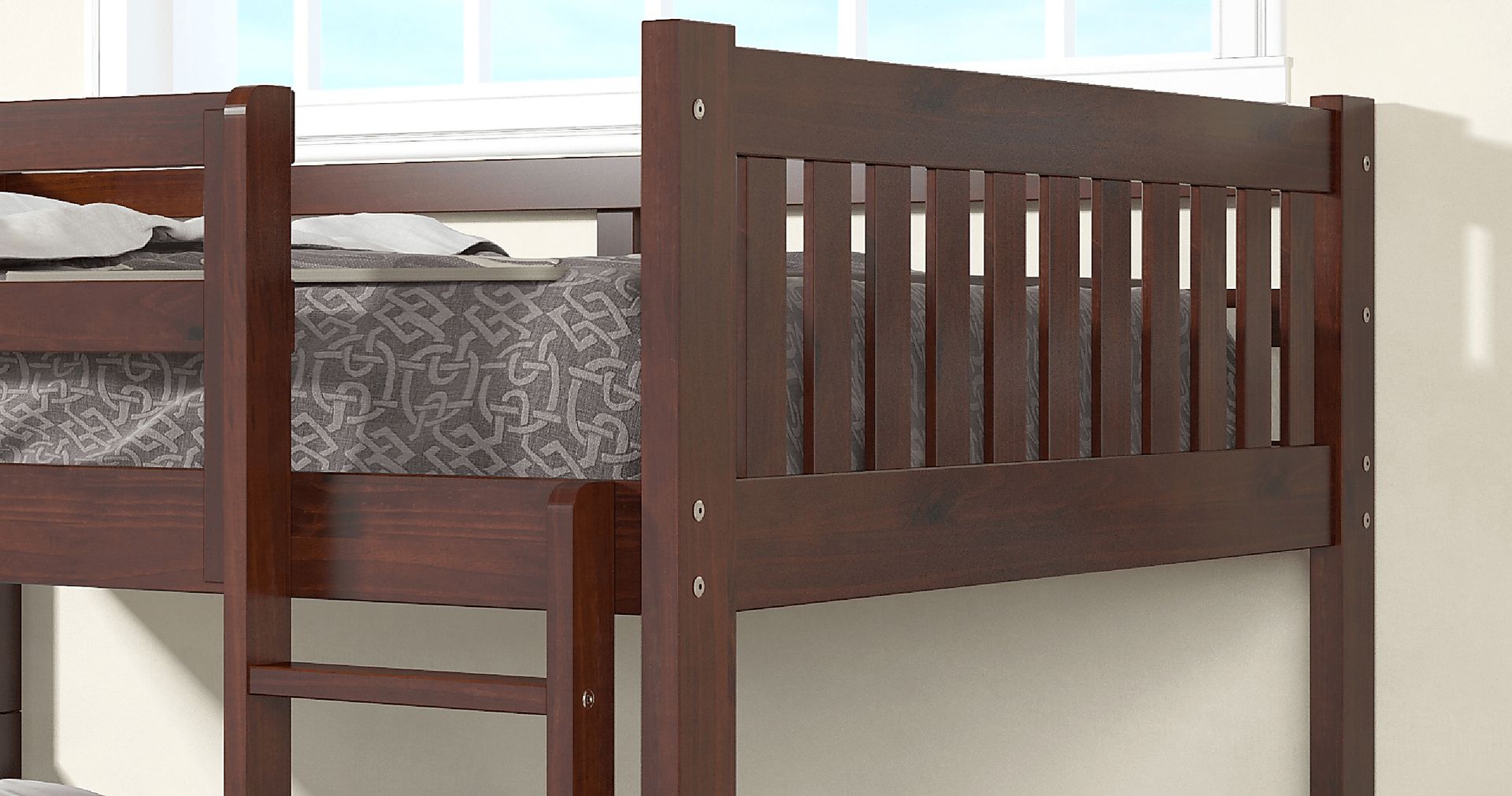 Kids Aleyna I Dark Brown Full/Full Bunk Bed - Image 3