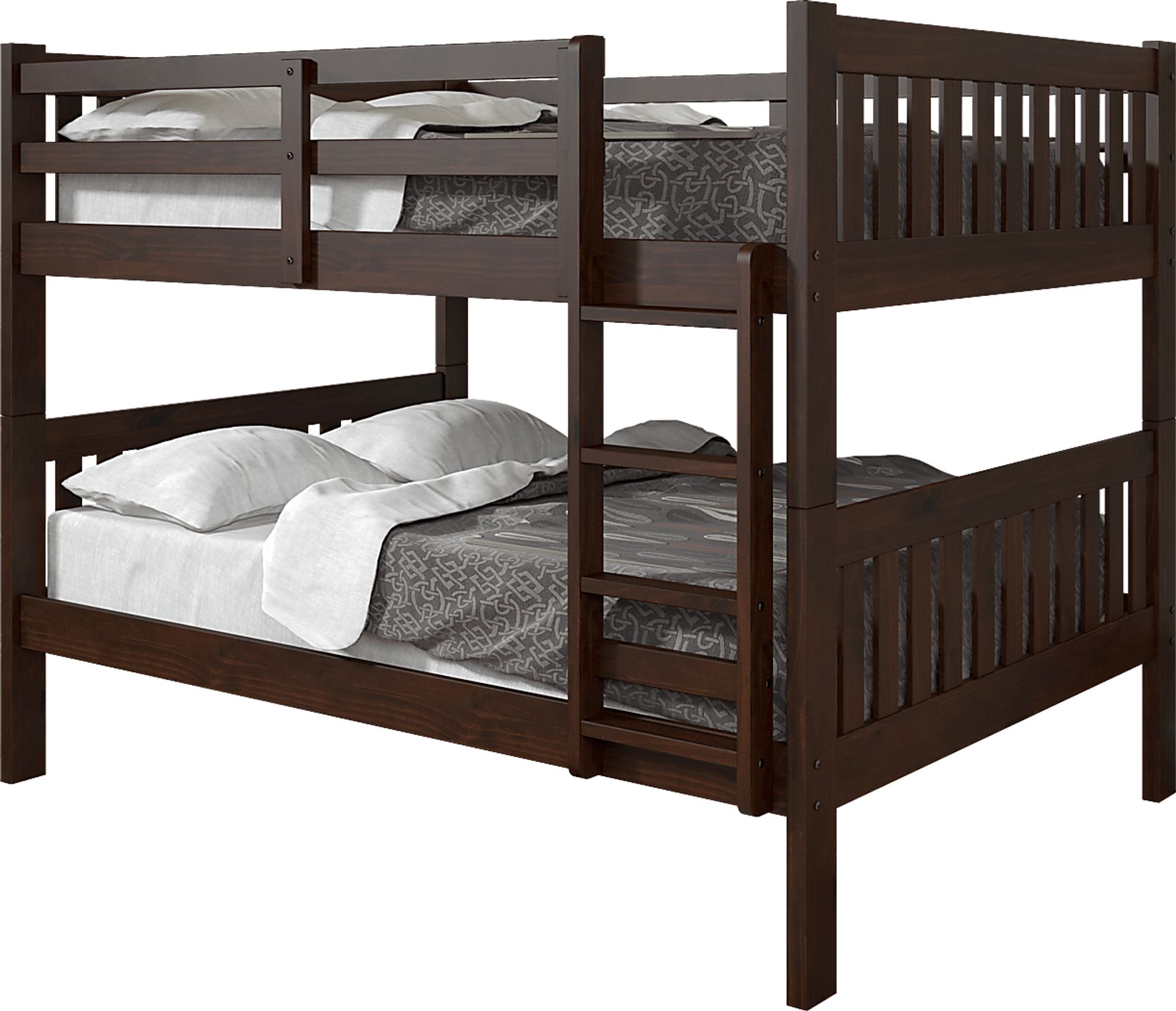 Kids Aleyna I Dark Brown Full/Full Bunk Bed - Image 1