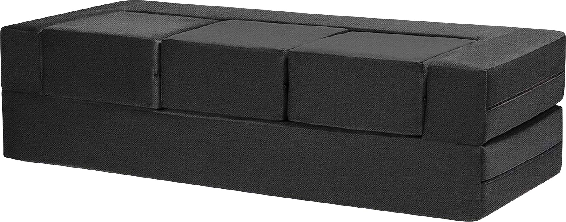 Alfy Black Convertible Sofa and Ottomans - Image 1